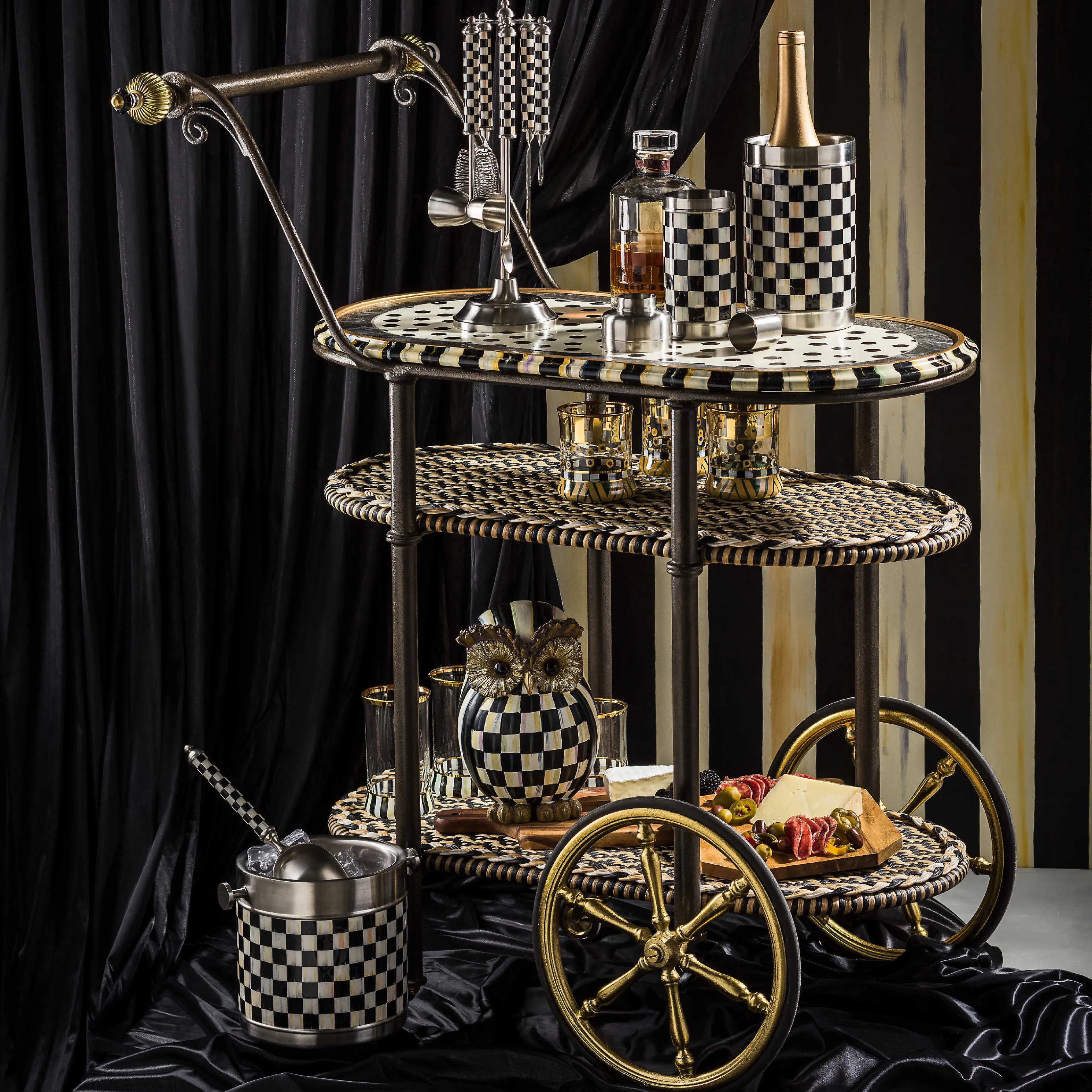 3260 Bar Tool Set - Courtly Check