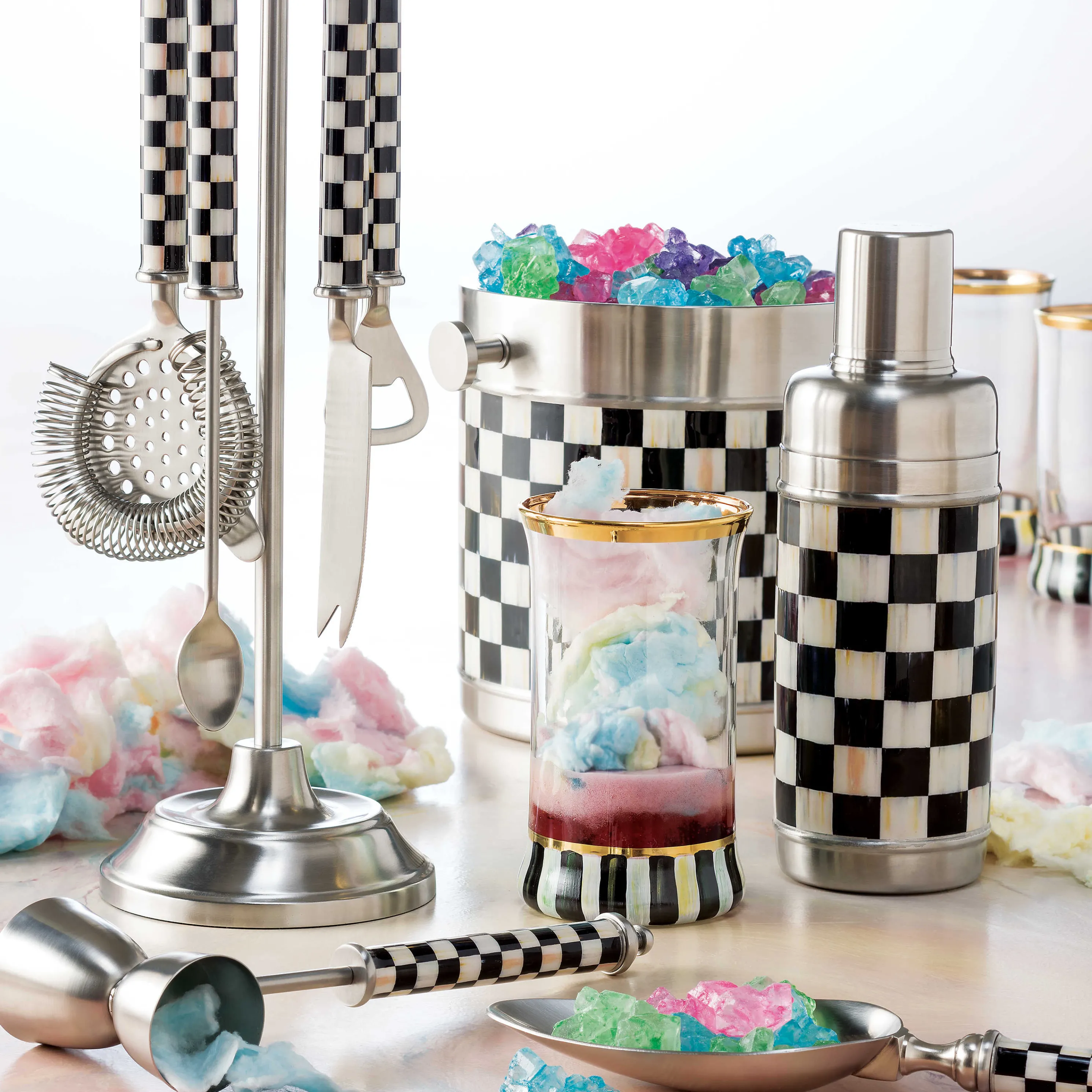 3260 Bar Tool Set - Courtly Check