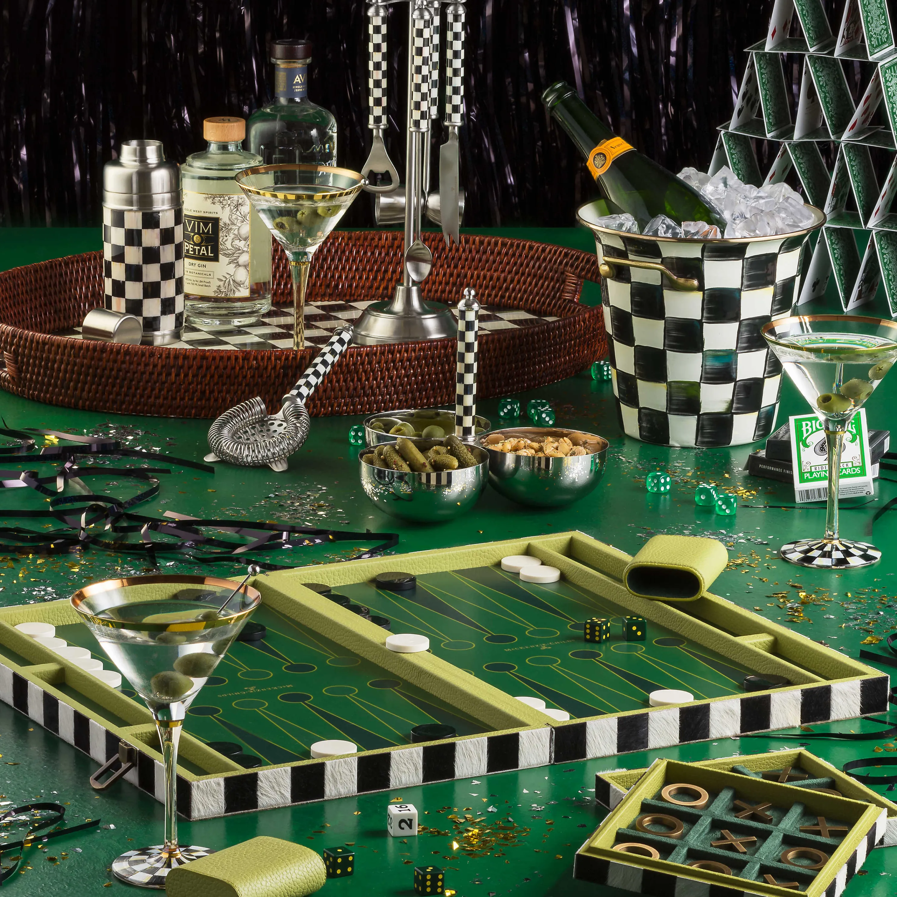 3260 Bar Tool Set - Courtly Check