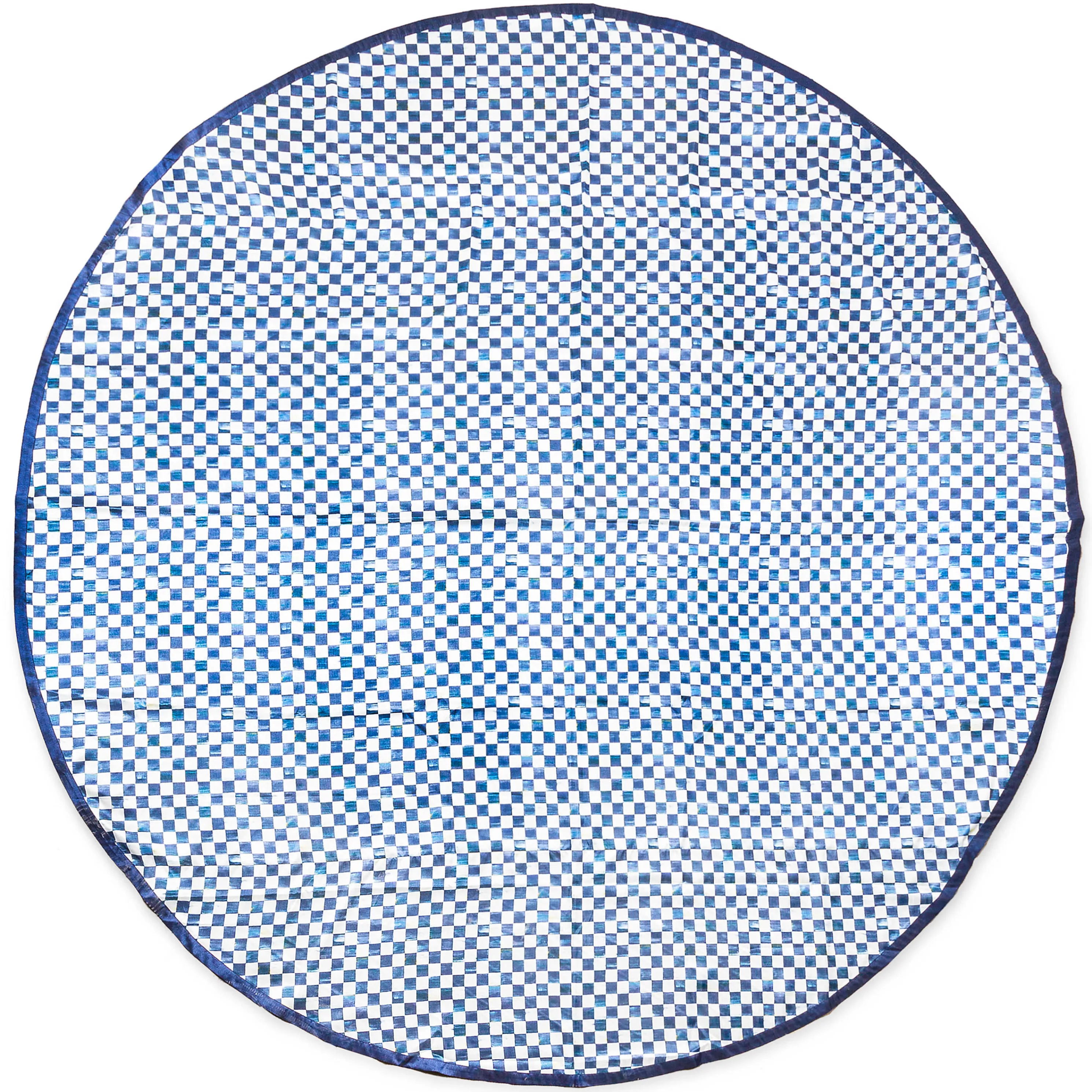 90" Round Royal Check Tablecloth