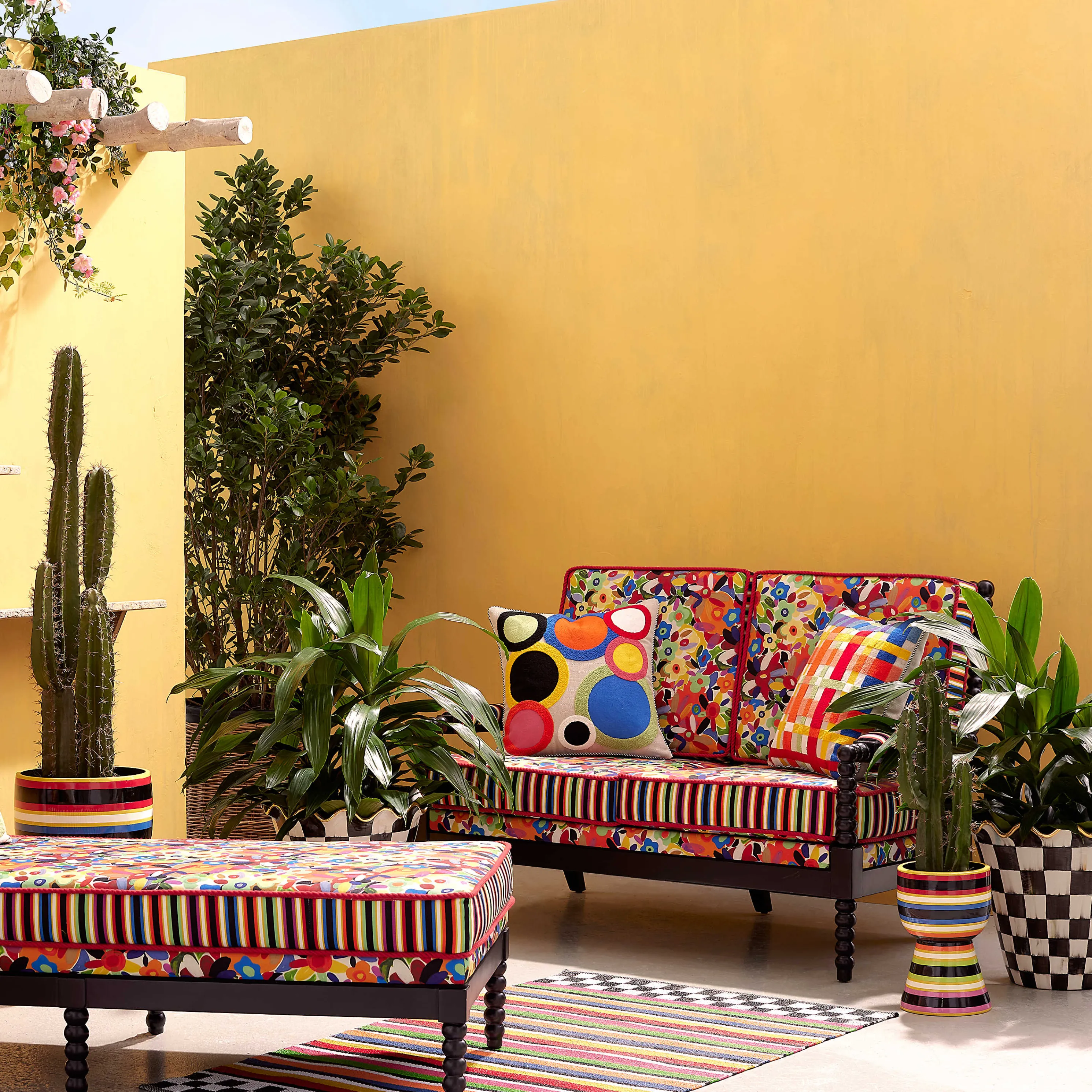 Avant Garden Plaid Outdoor Pillow