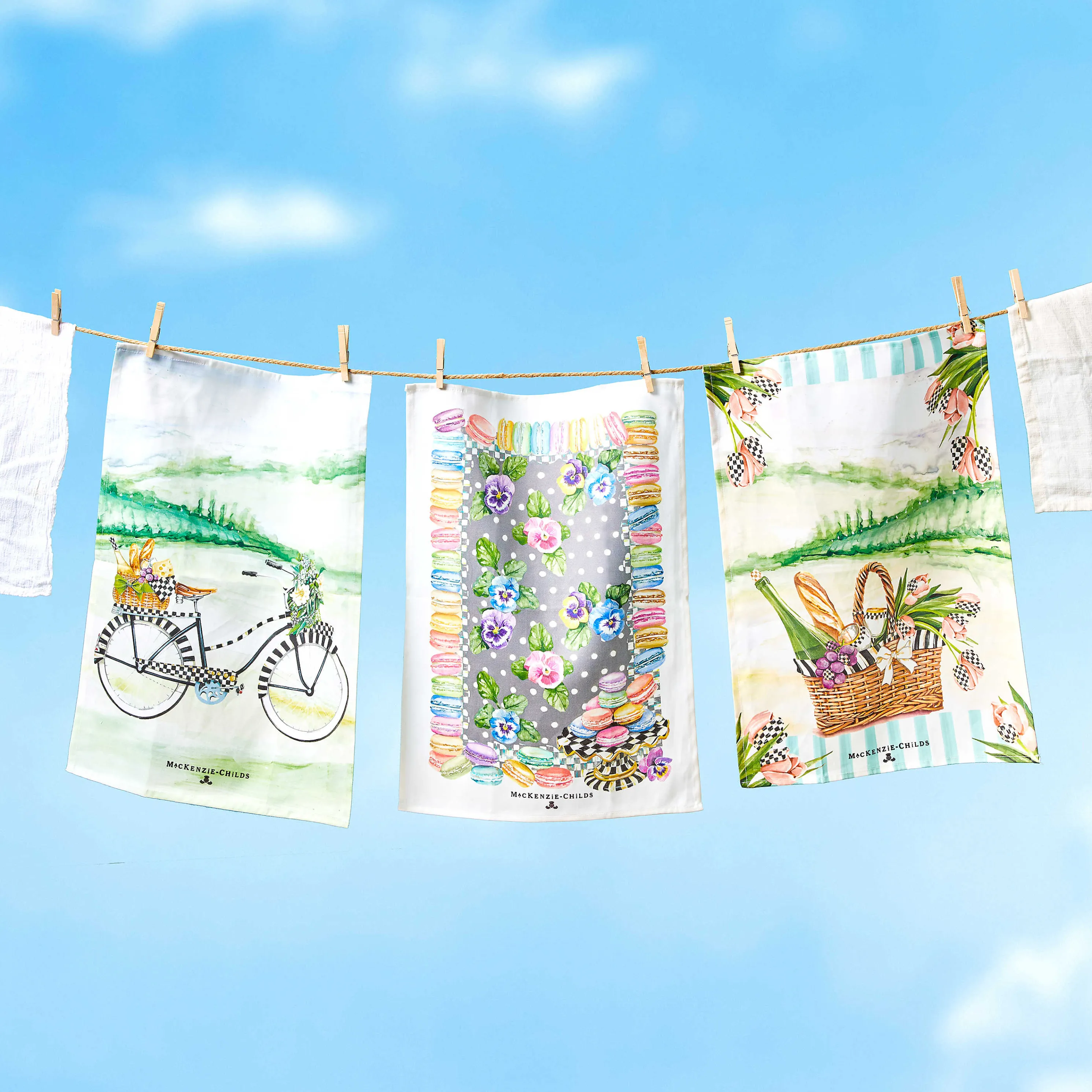 Bike Ride Dish Towel