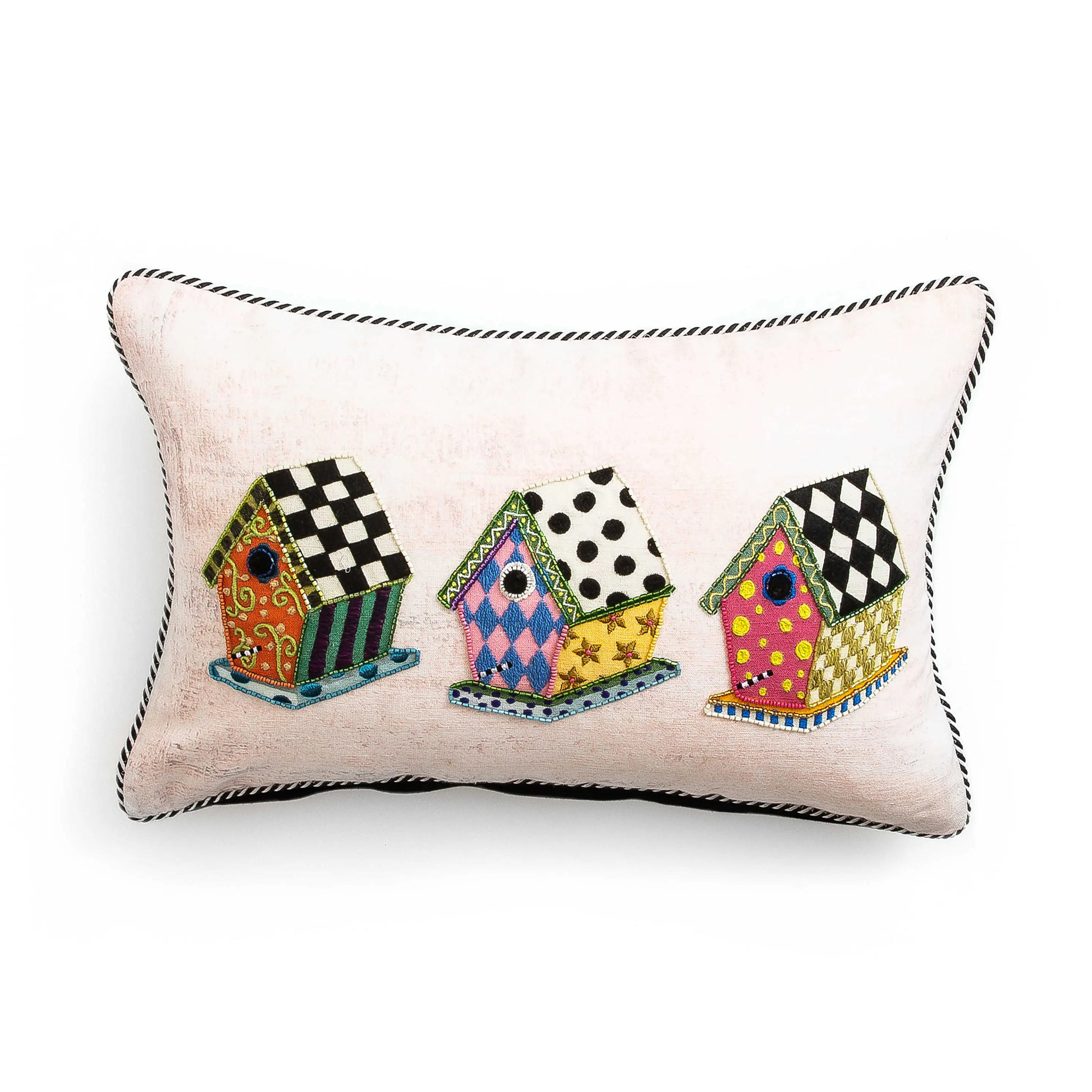 Bird House Lumbar Pillow