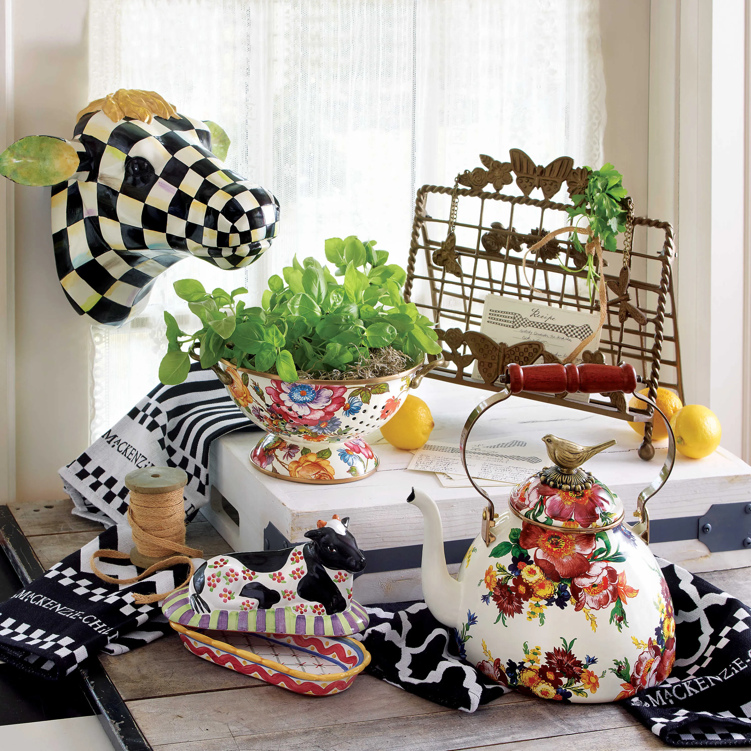 Black & White Zig Zag Dish Towels - Set Of 3