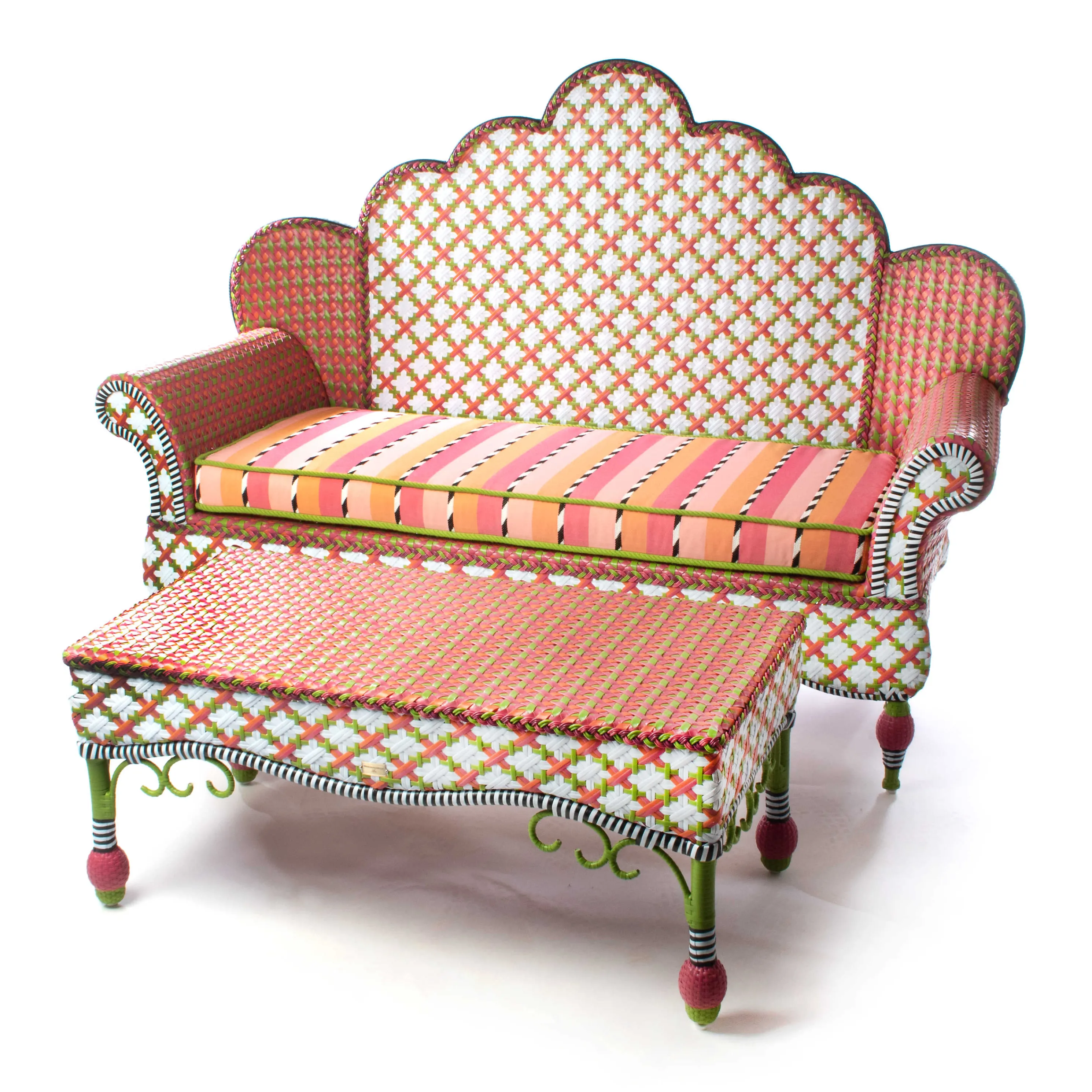 Breezy Poppy Outdoor Loveseat