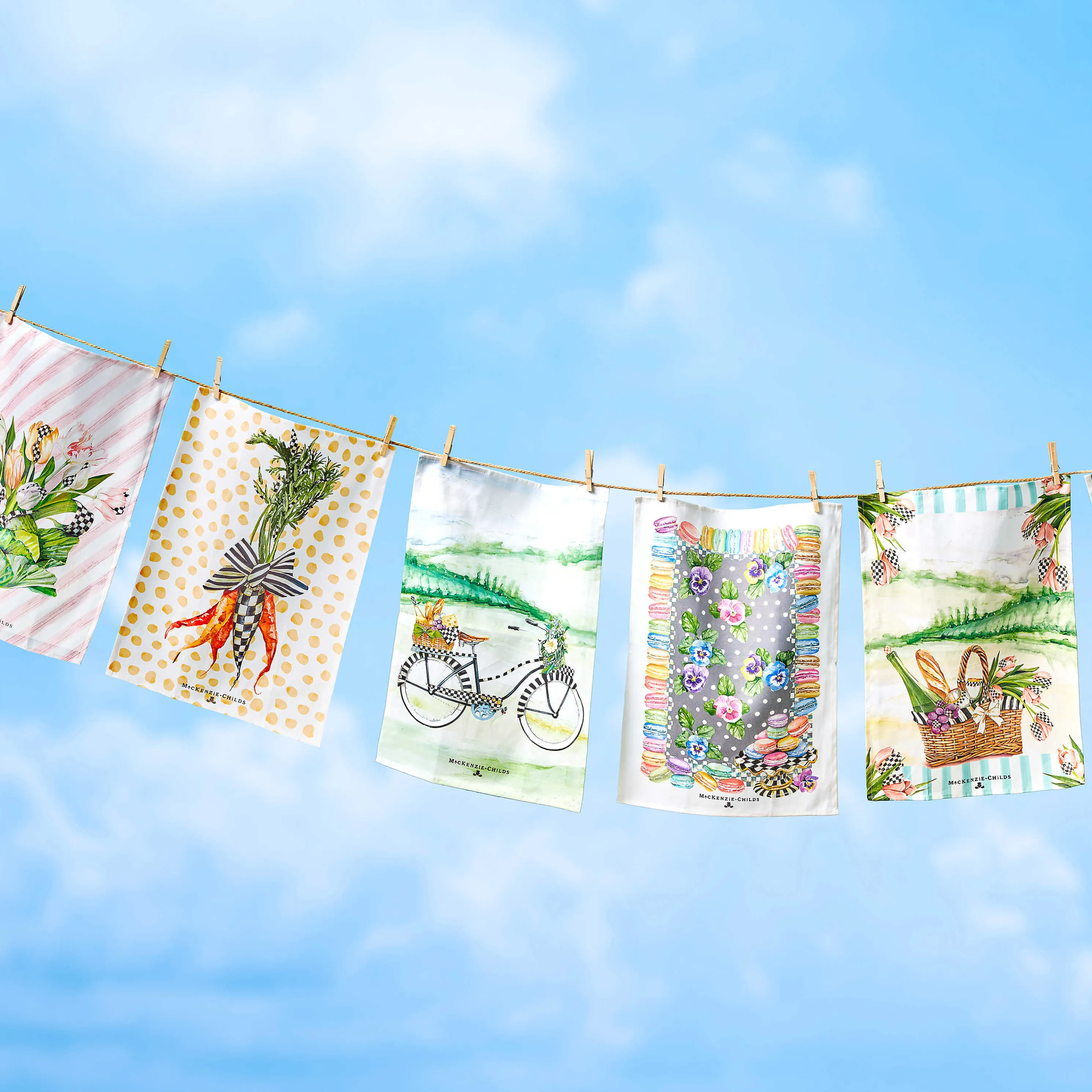 Cabbage Bouquet Dish Towel