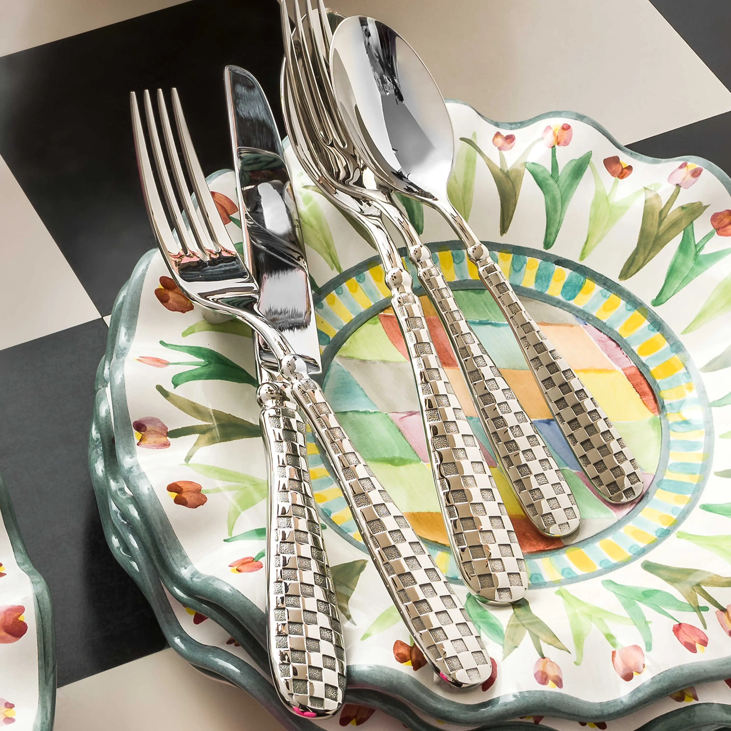 Check Flatware - 5-Piece Place Setting
