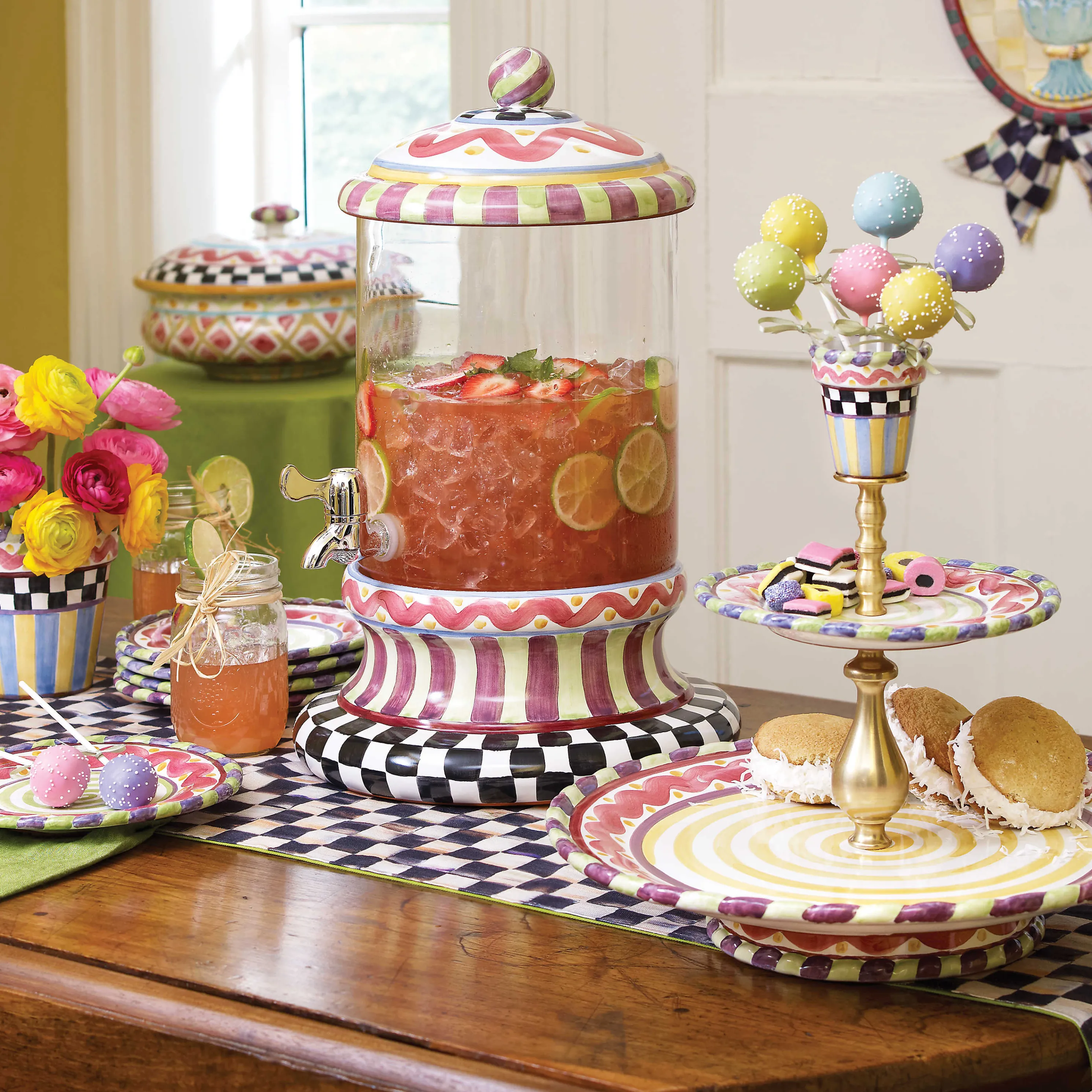 Courtly Check & Stripe Table Runner