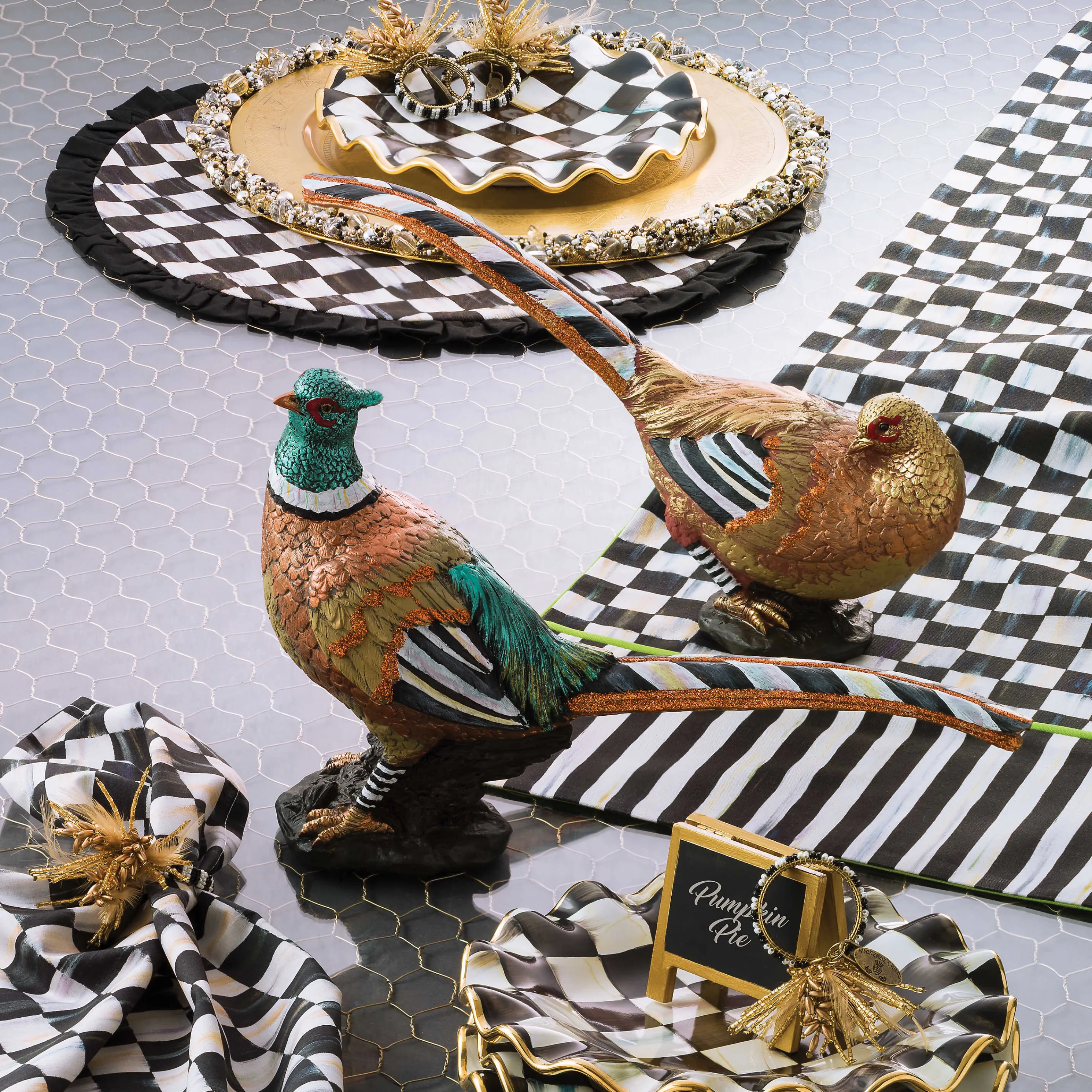 Courtly Check & Stripe Table Runner