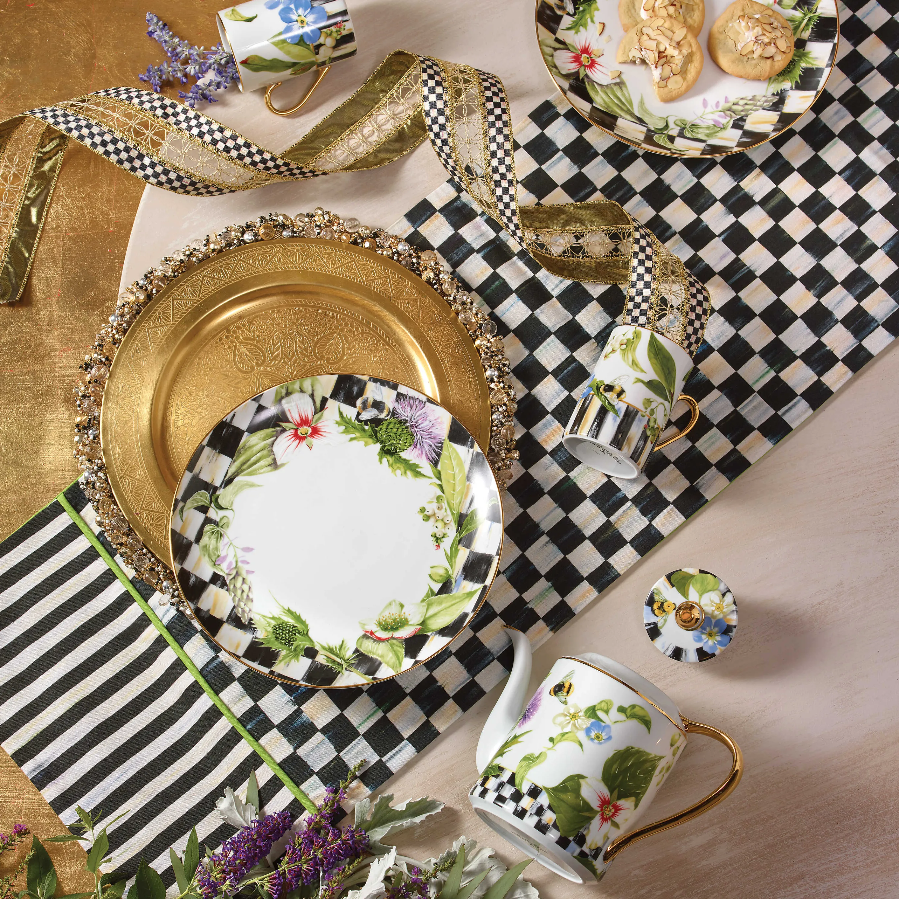 Courtly Check & Stripe Table Runner