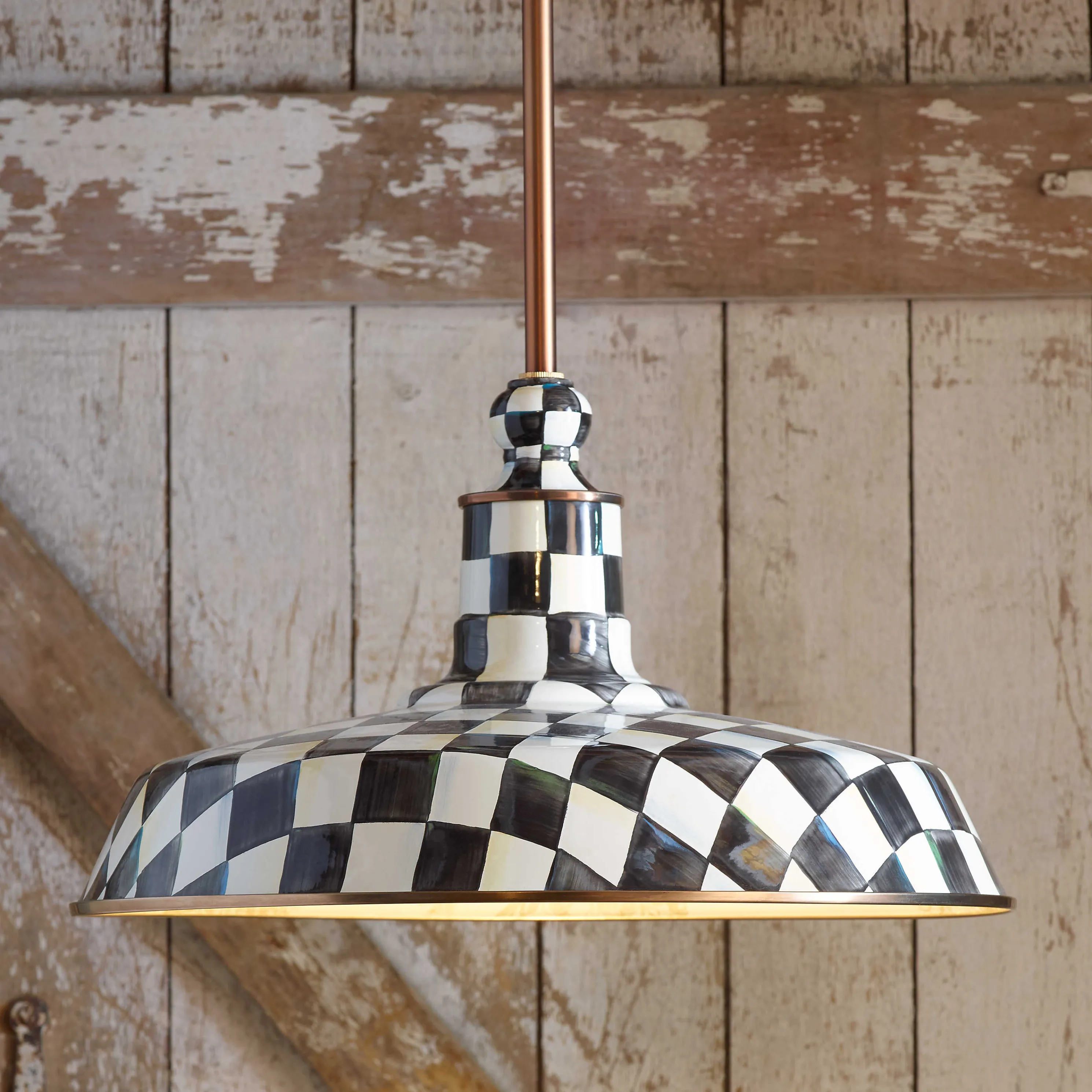 Courtly Check Barn Pendant Lamp - 18"