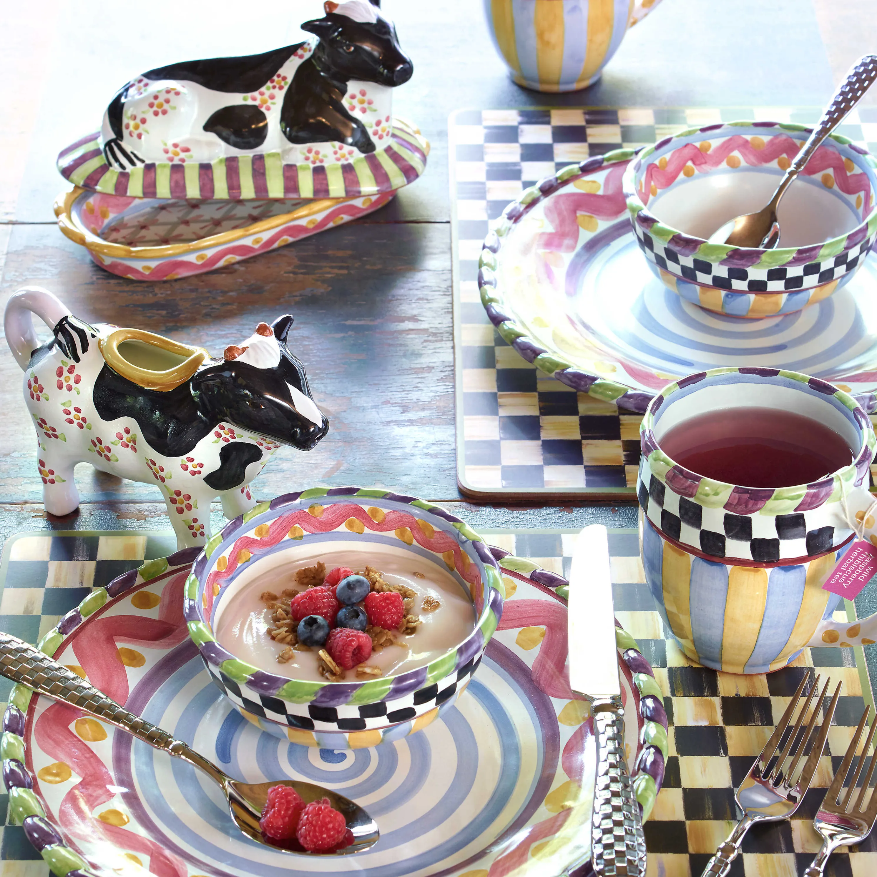 Courtly Check Cork Back Placemats - Set Of 4