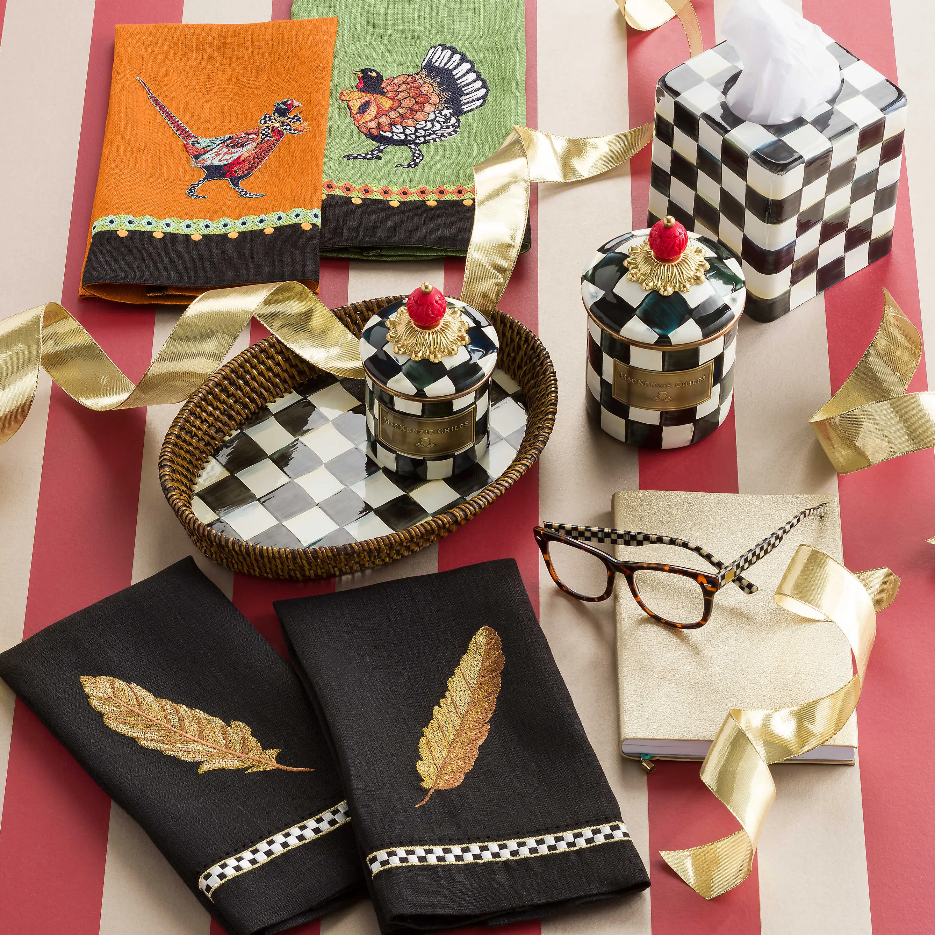 Courtly Check Enamel Boutique Tissue Box Cover