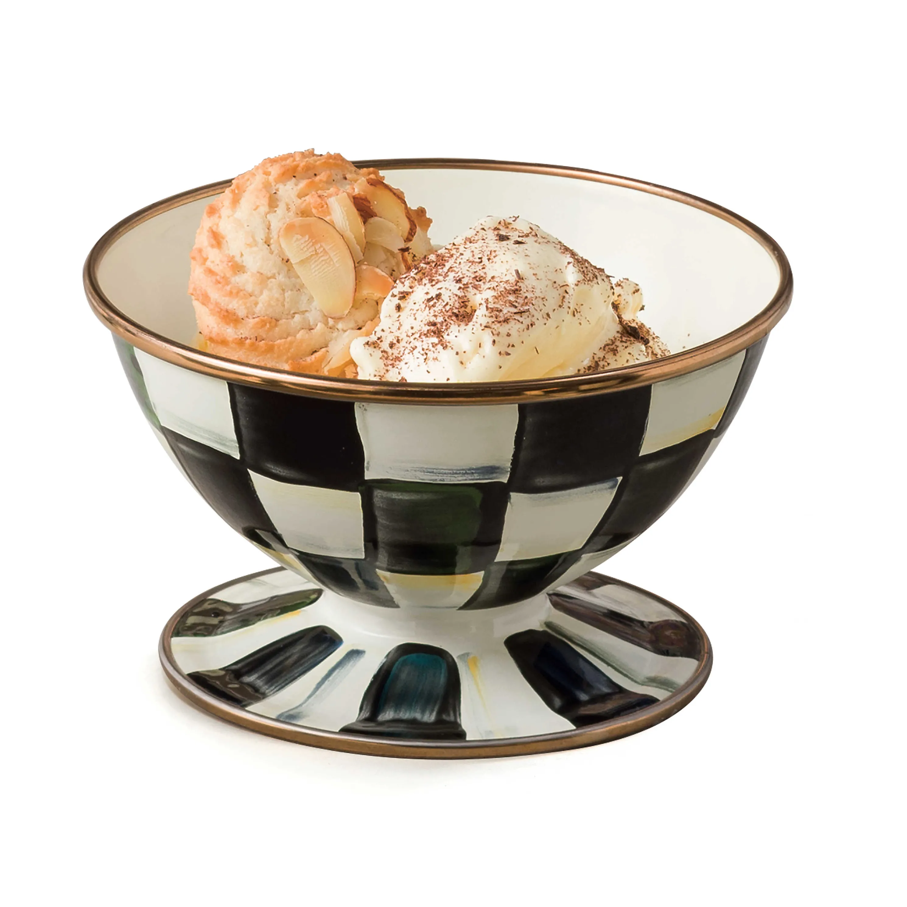 Courtly Check Enamel Ice Cream Dish