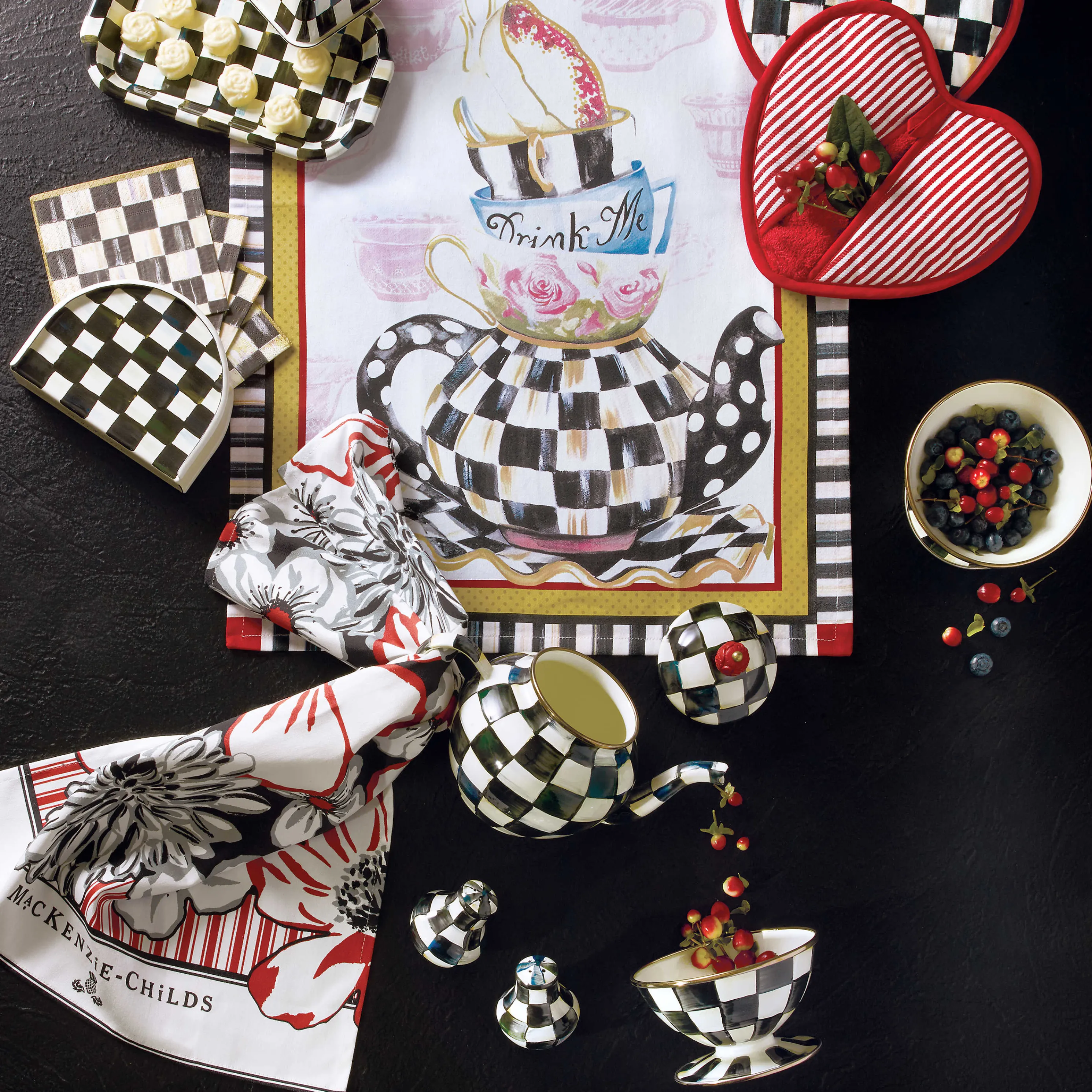 Courtly Check Enamel Ice Cream Dish