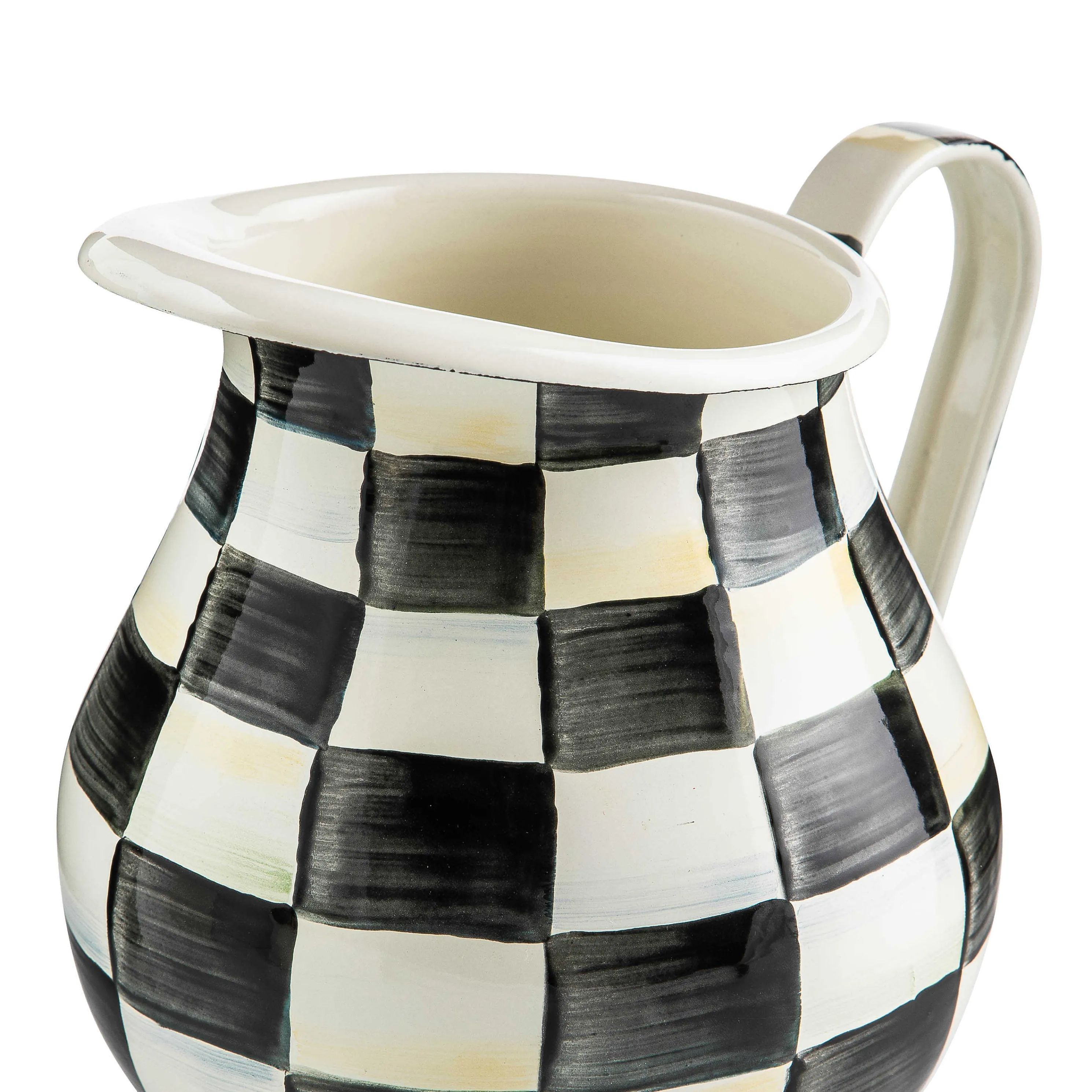 Courtly Check Enamel Pitcher