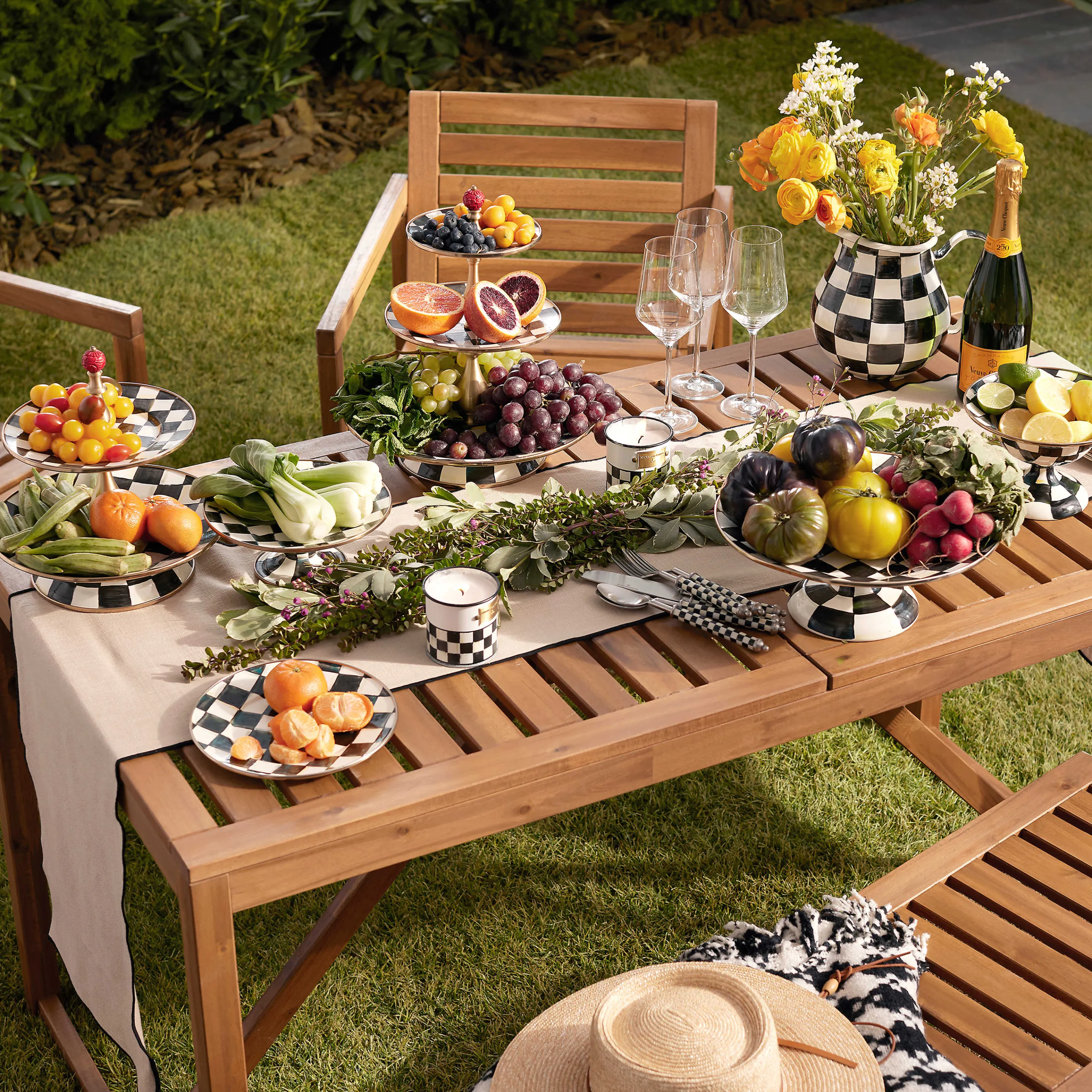 Courtly Check Enamel Salad/Dessert Plate