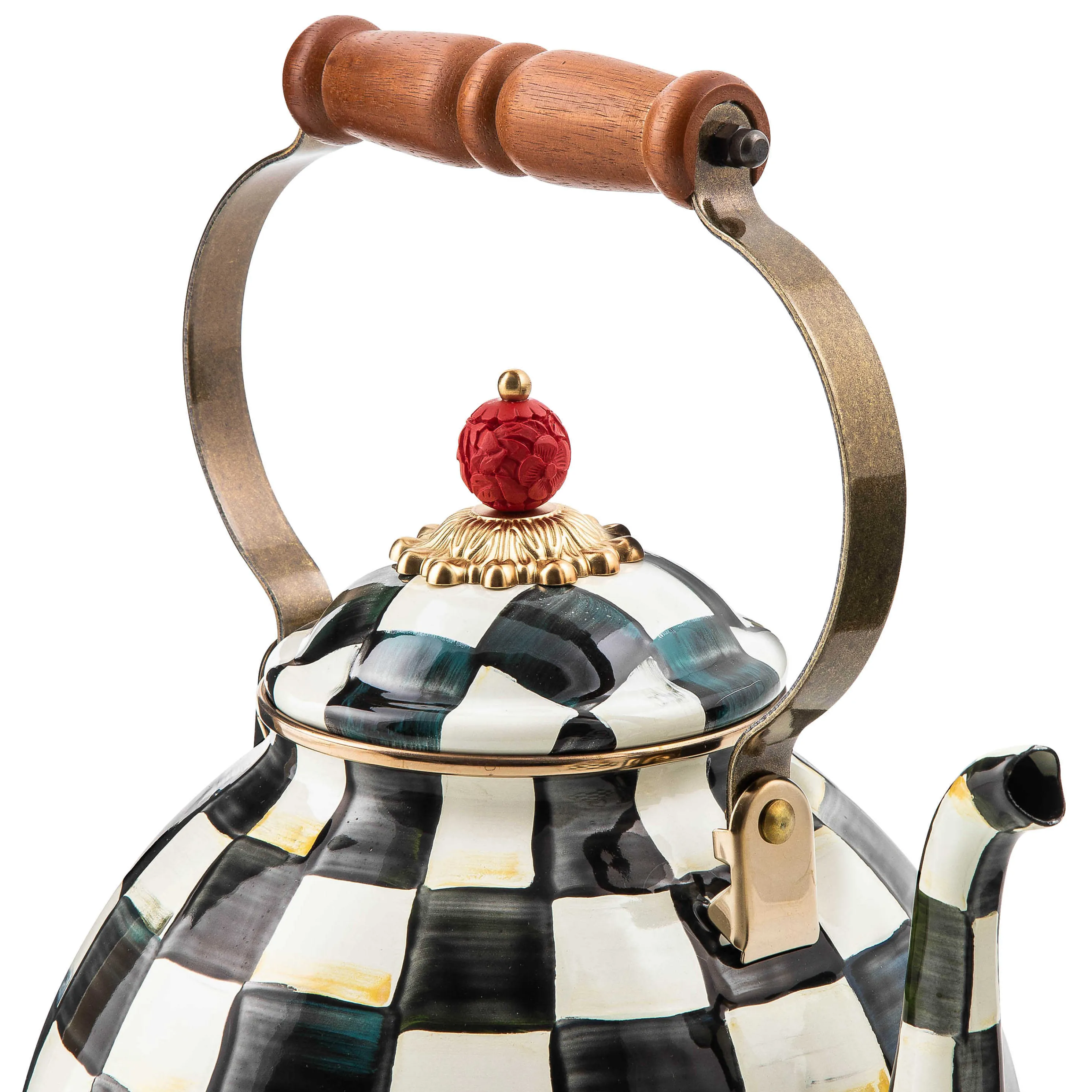 Courtly Check Enamel Tea Kettle - 3 Quart