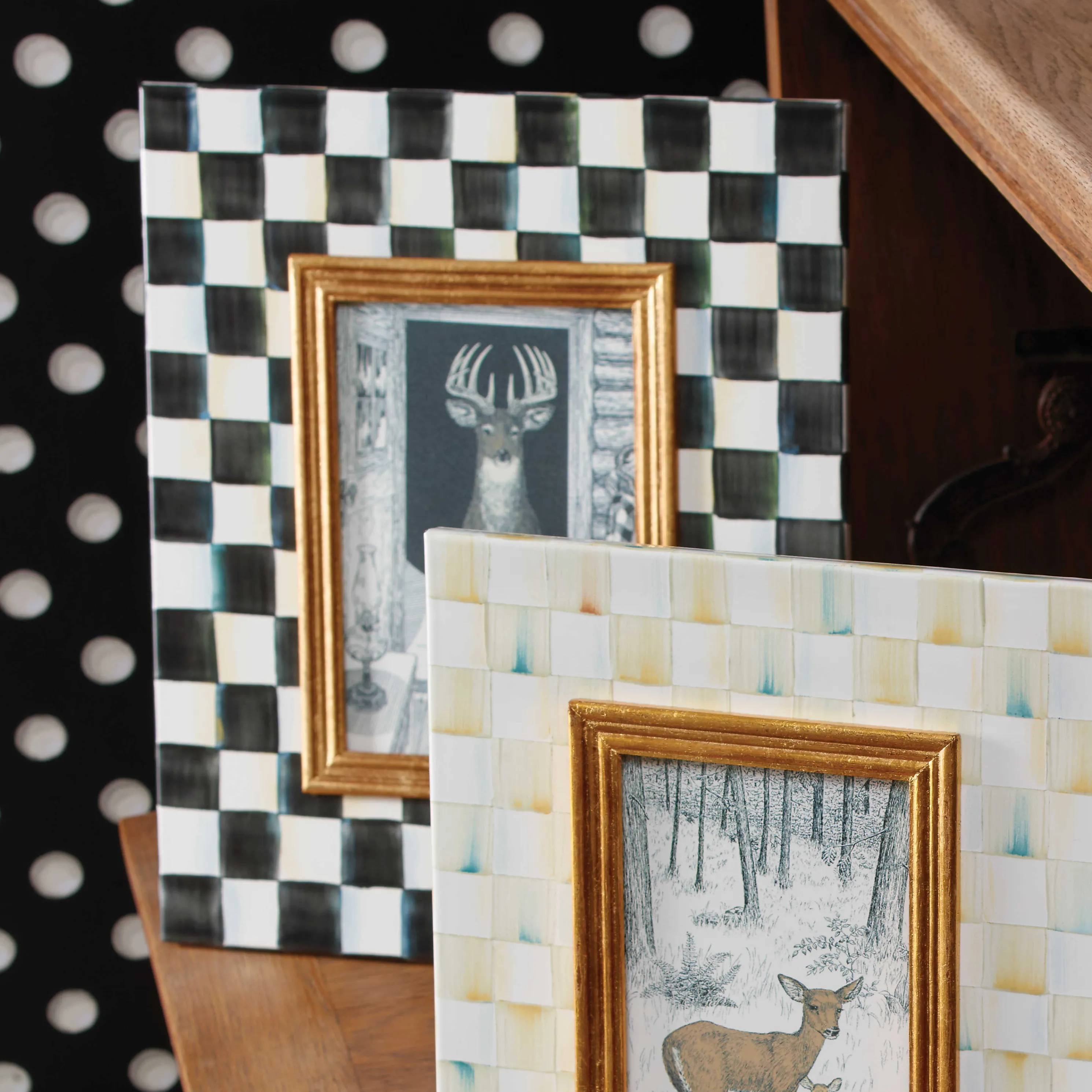 Courtly Check Enamel Frame - 5" X 7"