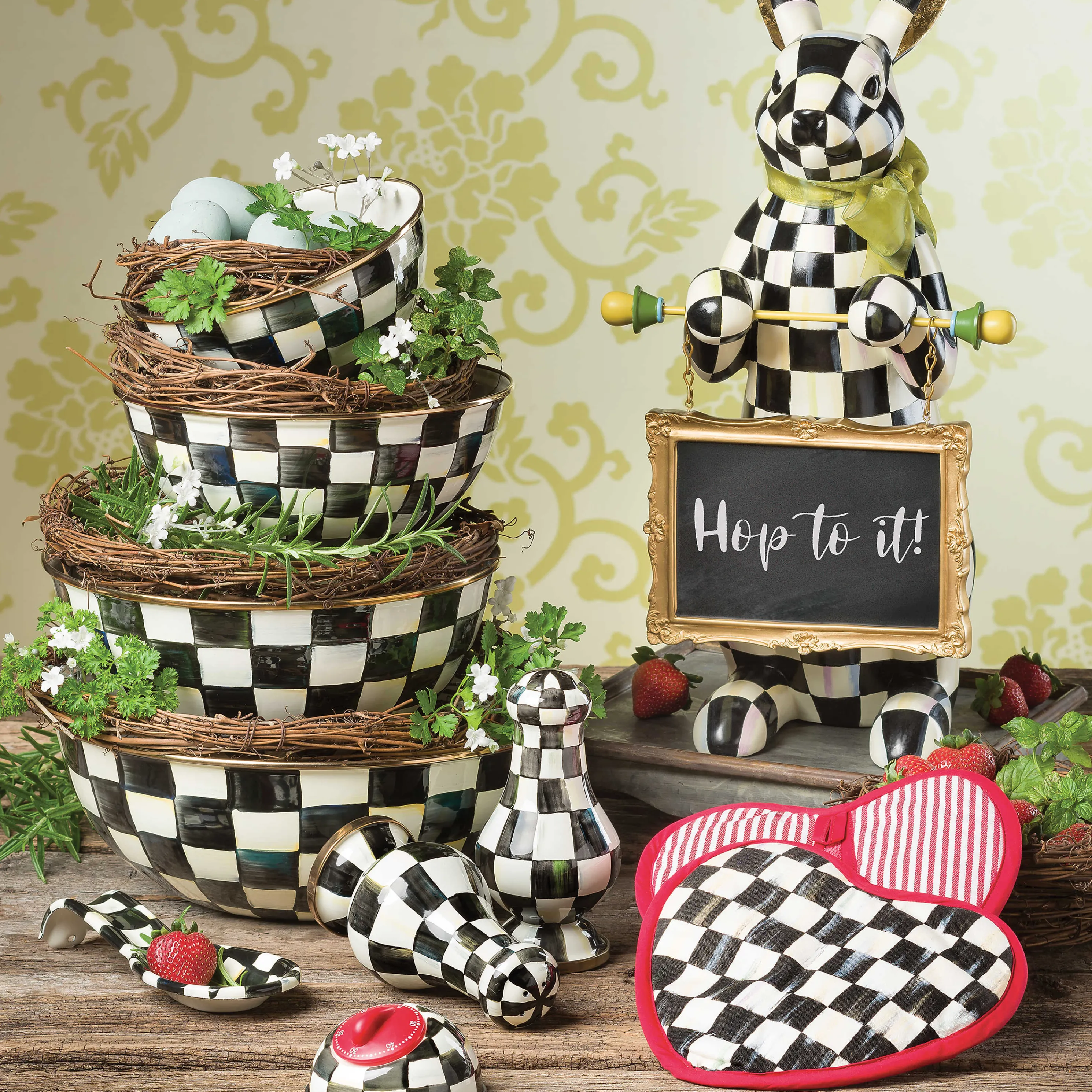 Courtly Check Enamel Spoon Rest