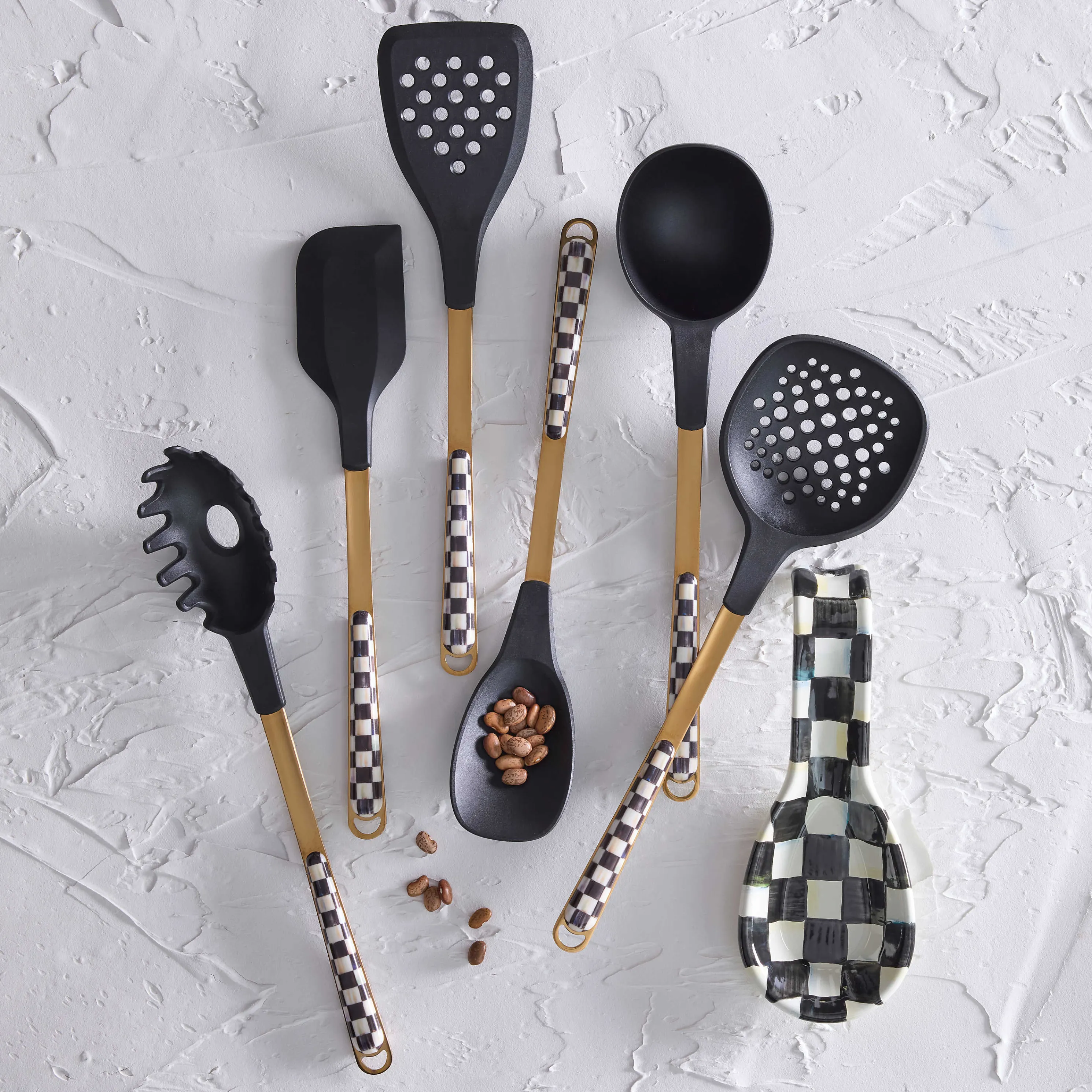 Courtly Check Enamel Spoon Rest