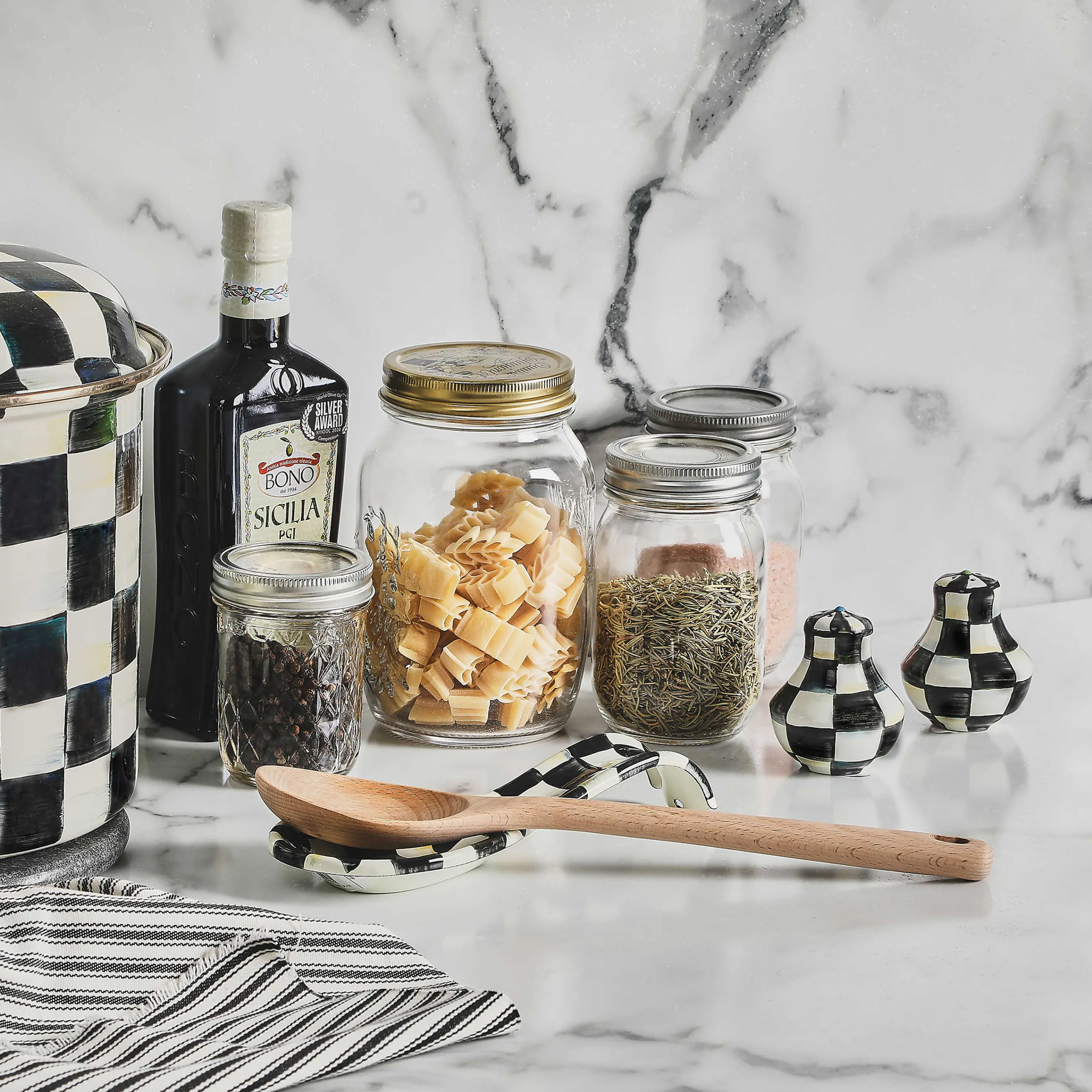 Courtly Check Enamel Spoon Rest