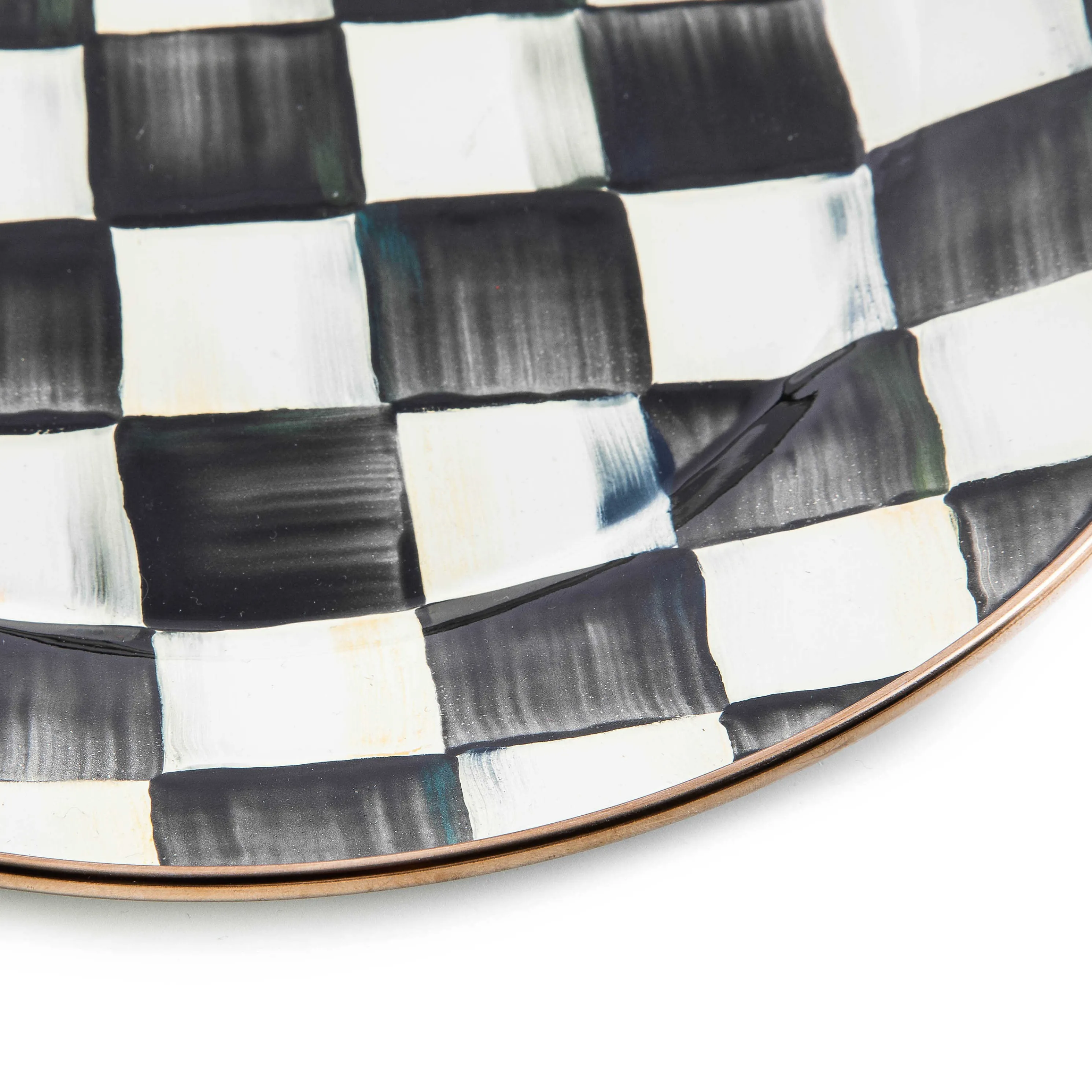 Courtly Check Enamel Dinner Plate
