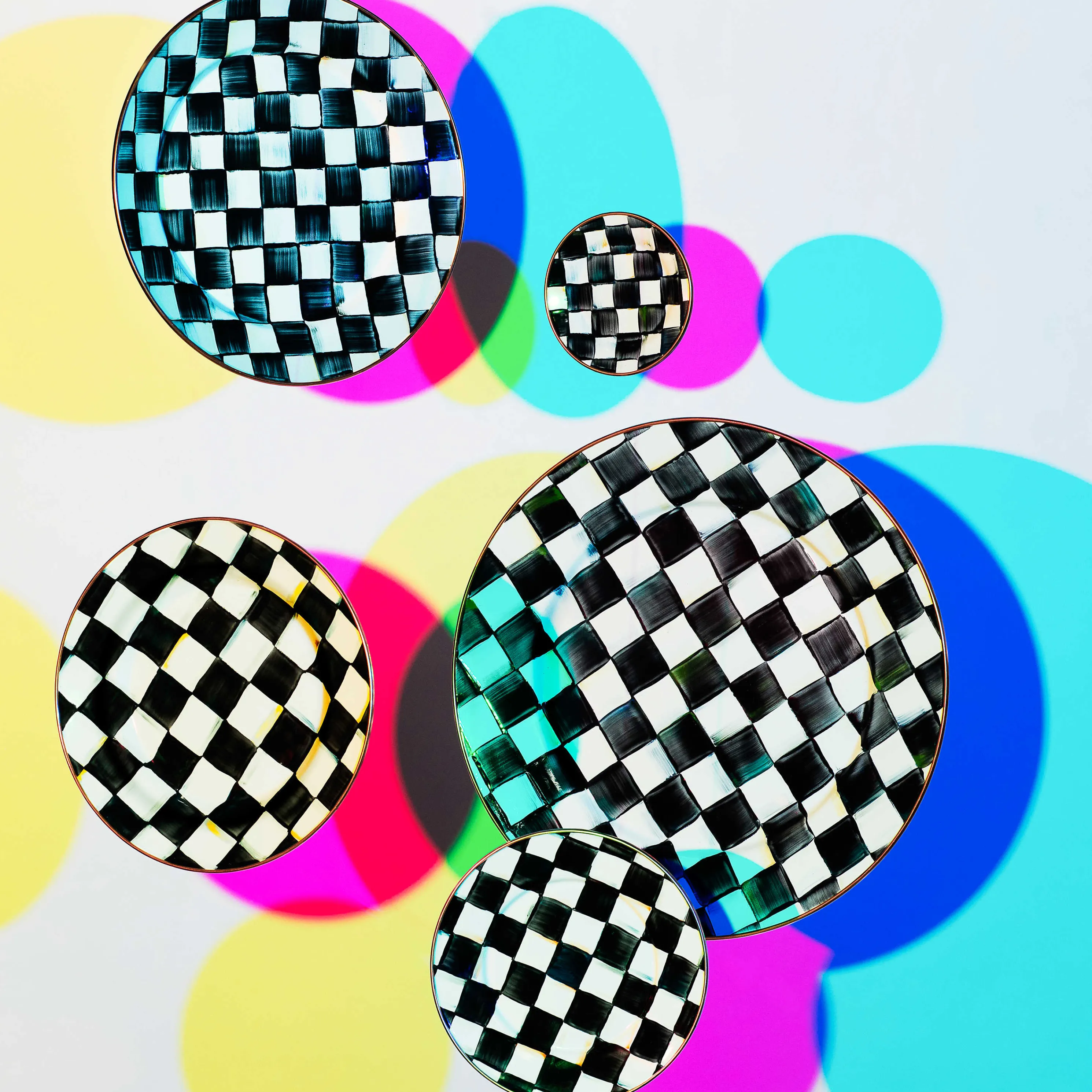 Courtly Check Enamel Dinner Plate