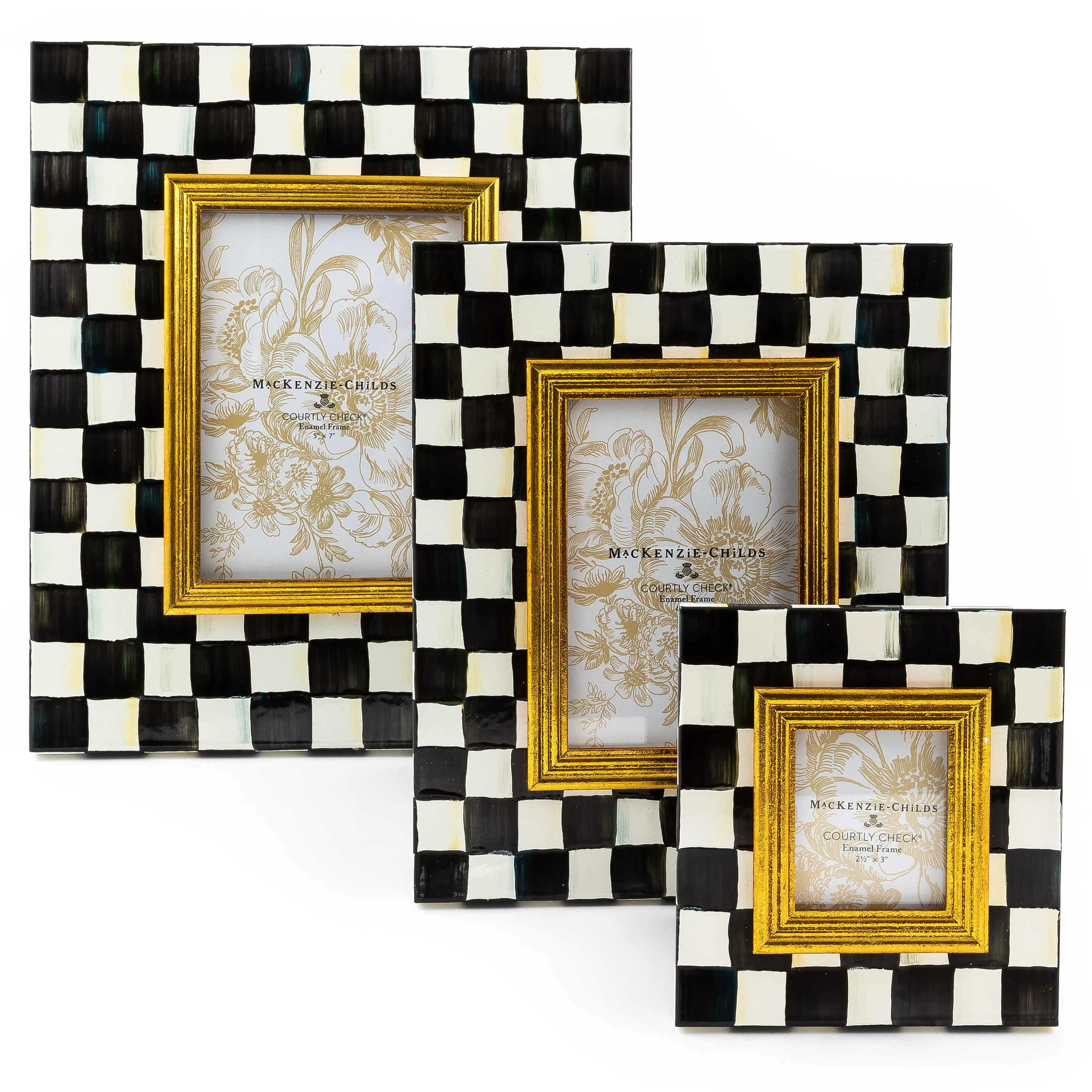 Courtly Check Enamel Frame - 4" X 6"