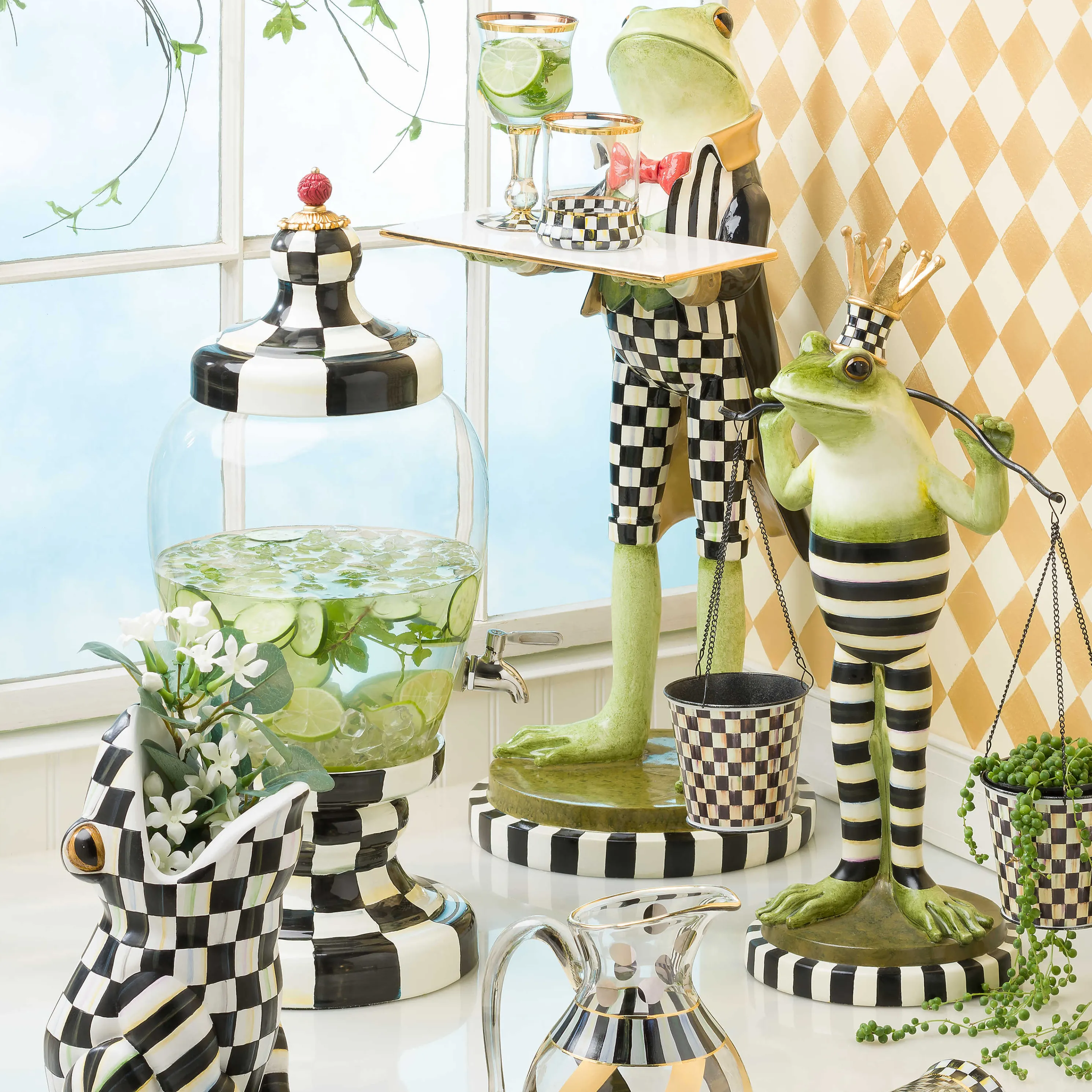 Courtly Check Enamel Beverage Hostess