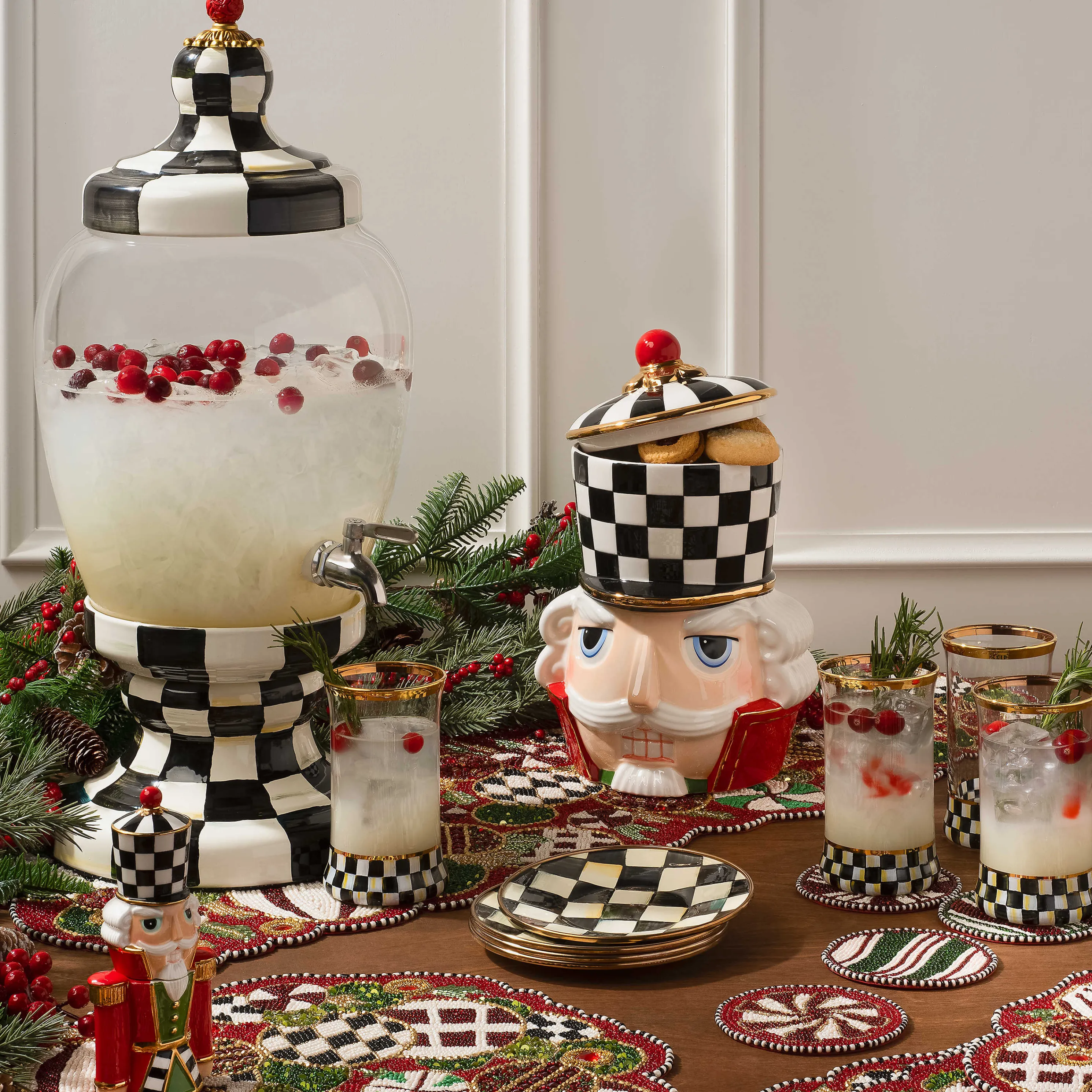 Courtly Check Enamel Beverage Hostess