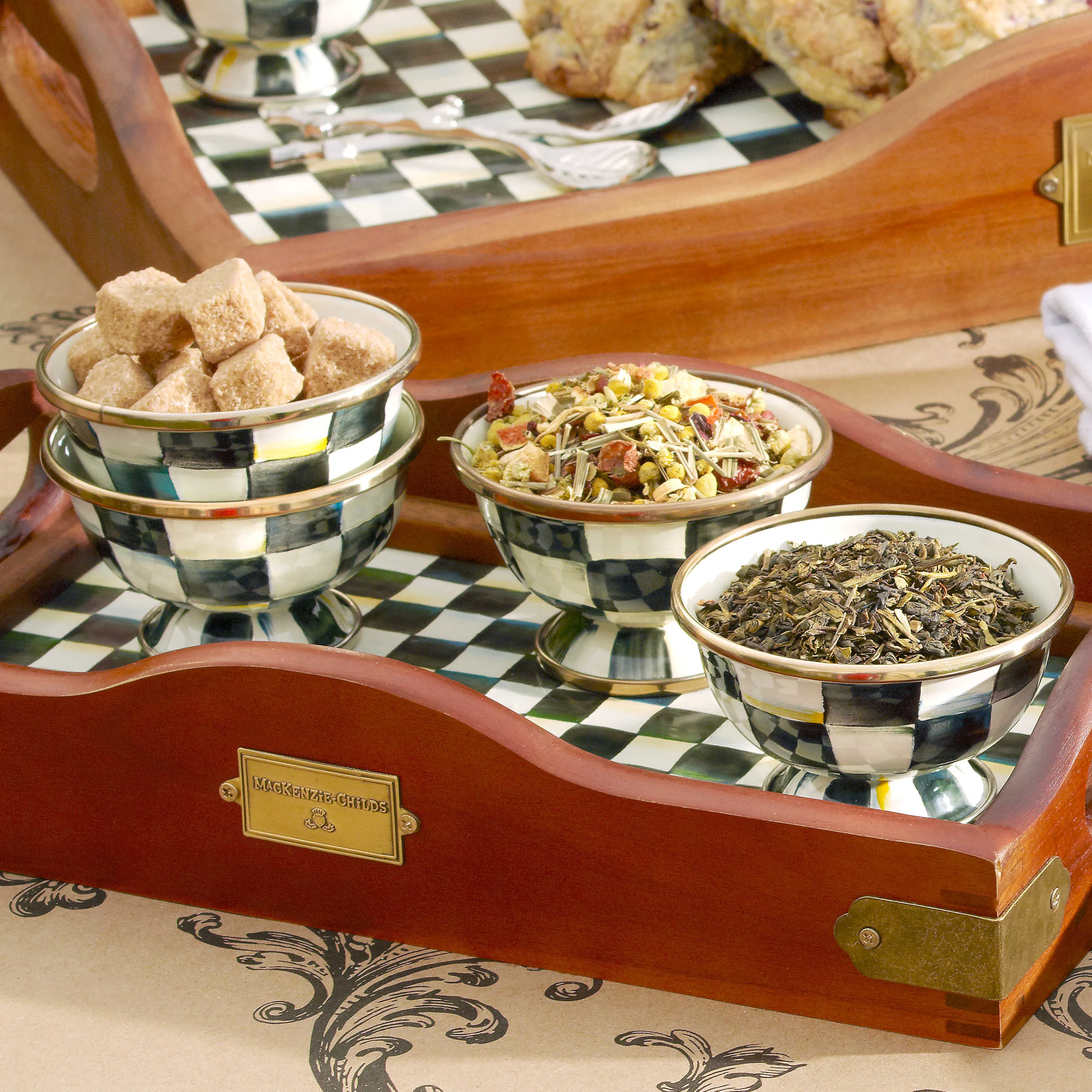 Courtly Check Enamel Little Sugar Bowl