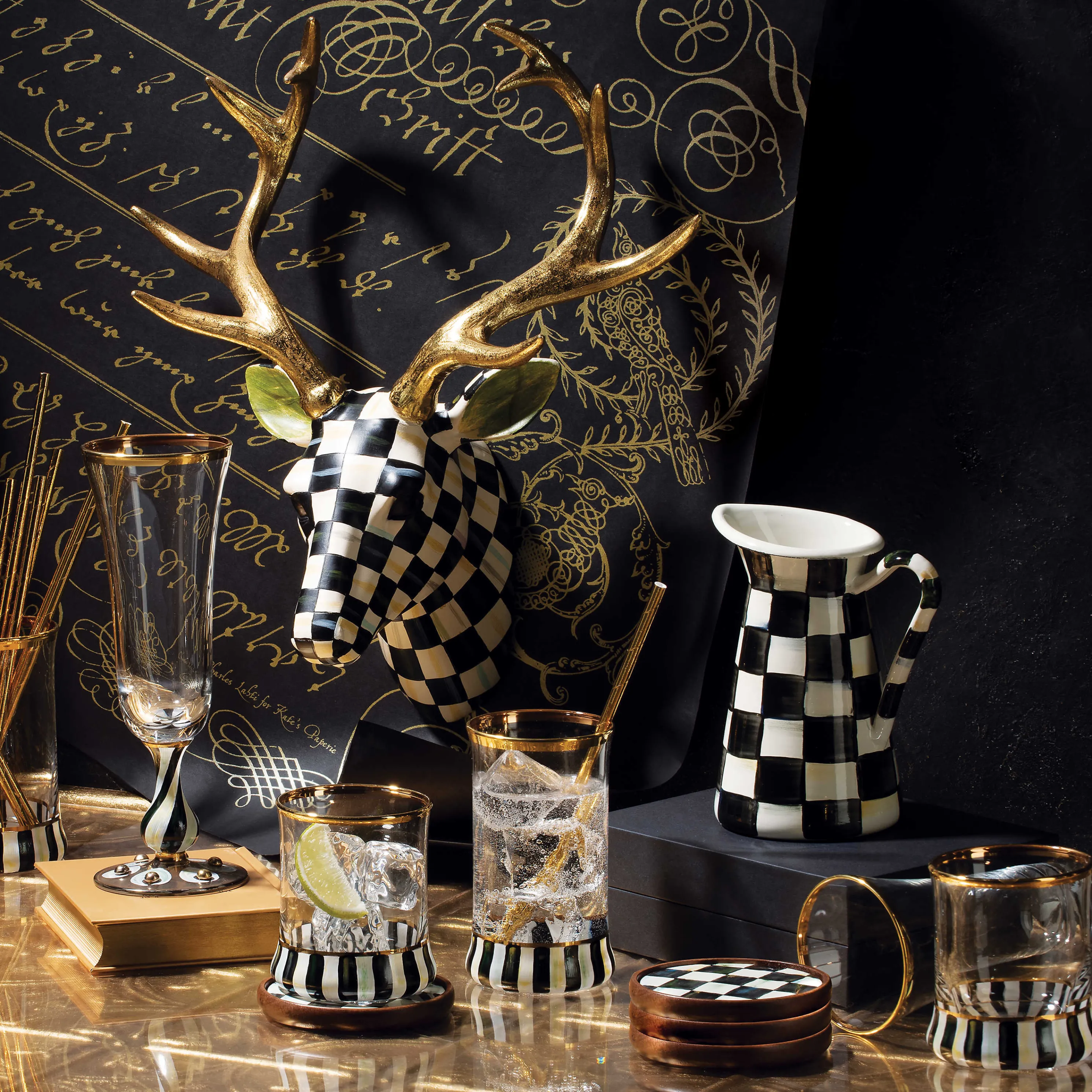 Courtly Check Enamel Practical Pitcher - Small