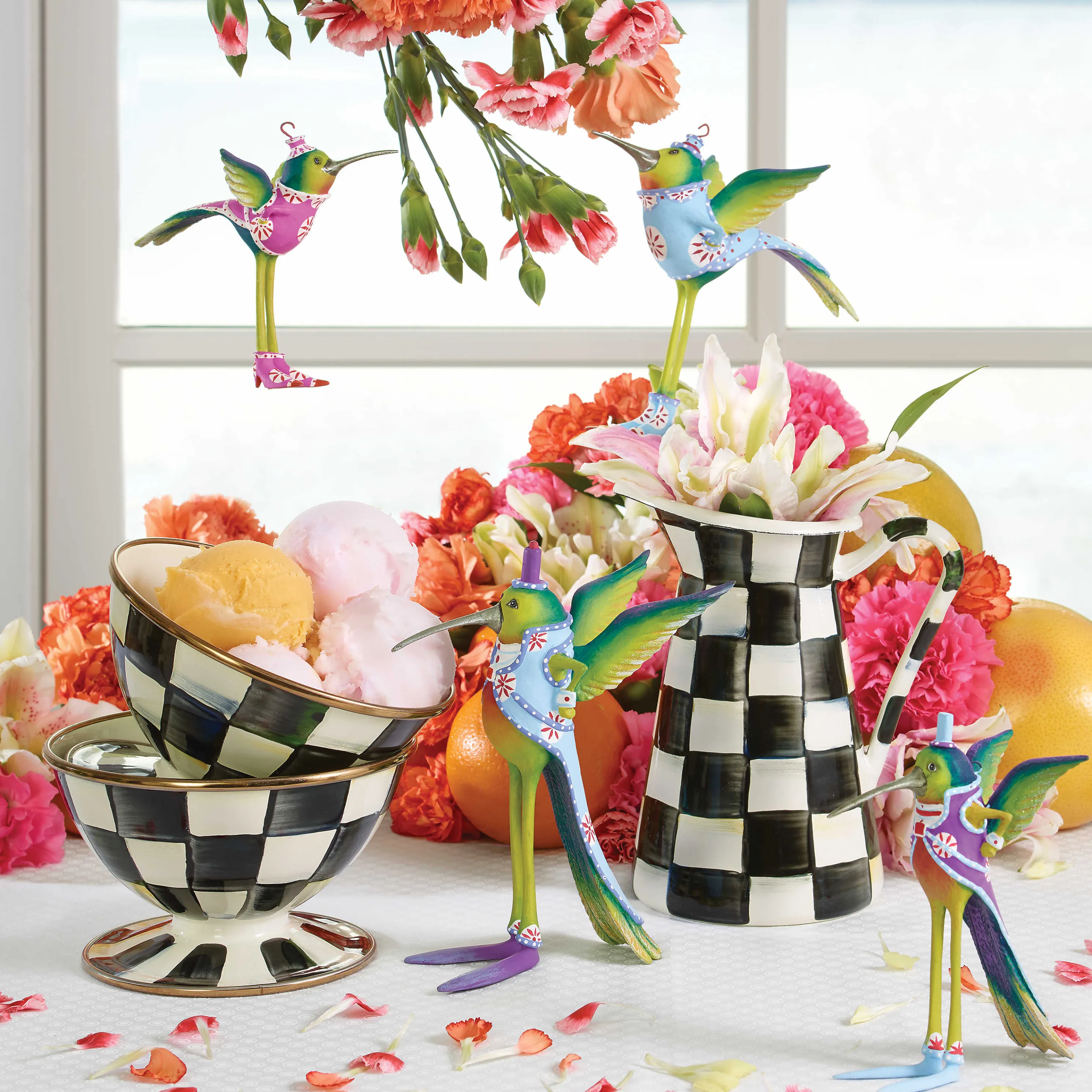 Courtly Check Enamel Practical Pitcher - Small