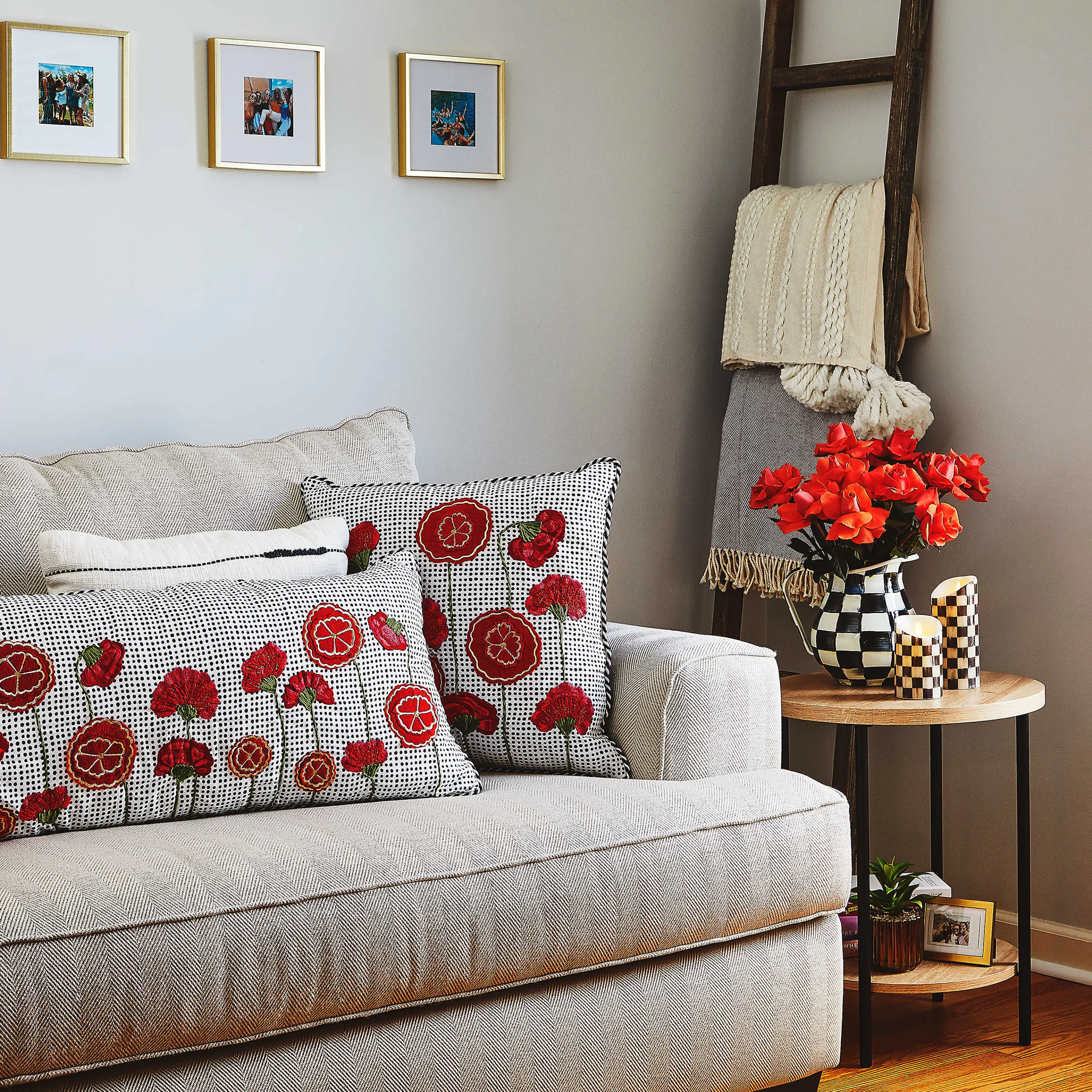 Courtly Check Flicker 5" Pillar Candle