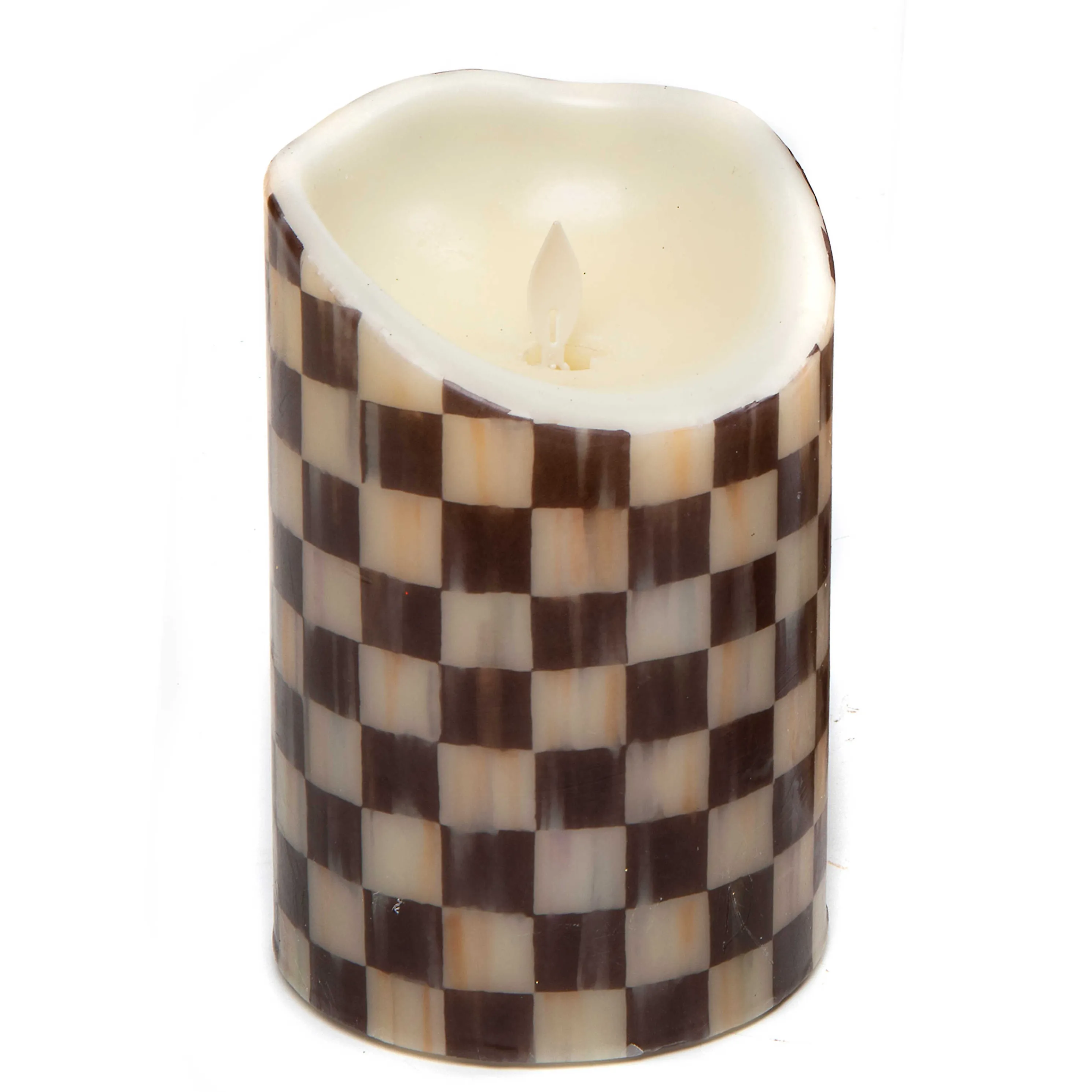 Courtly Check Flicker 6" Pillar Candle