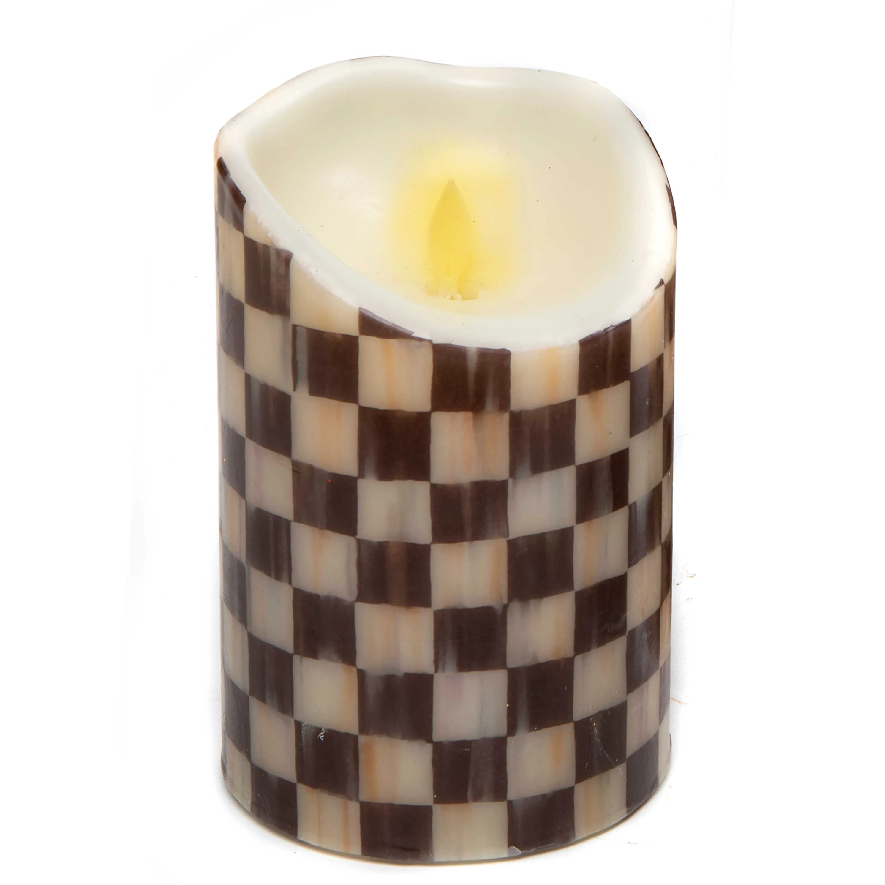 Courtly Check Flicker 6" Pillar Candle