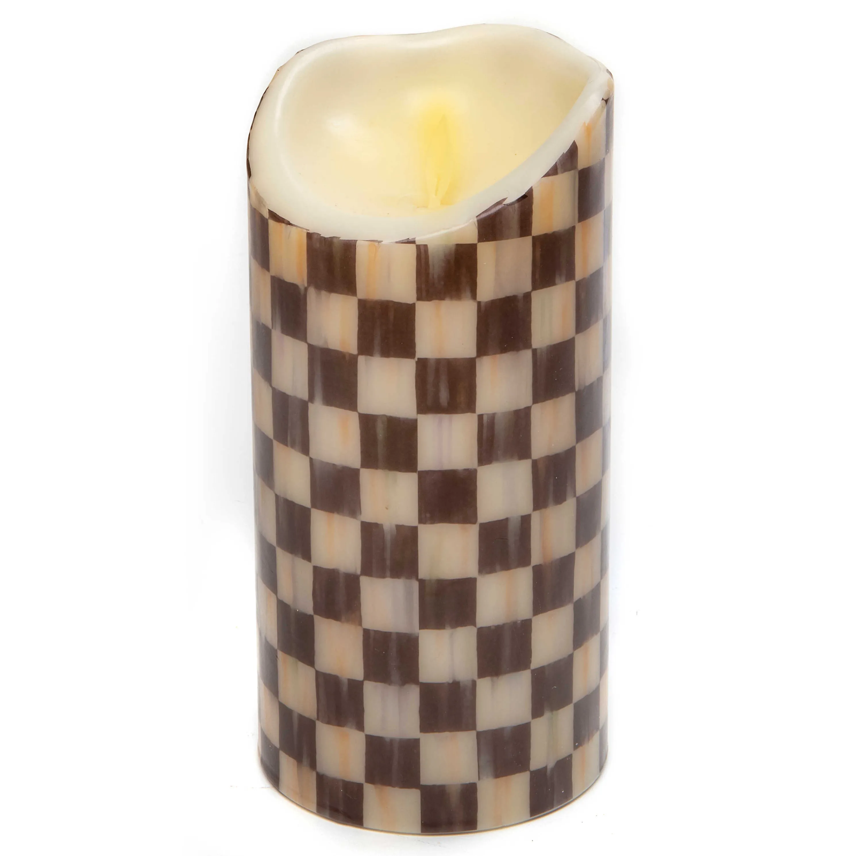 Courtly Check Flicker 8" Pillar Candle