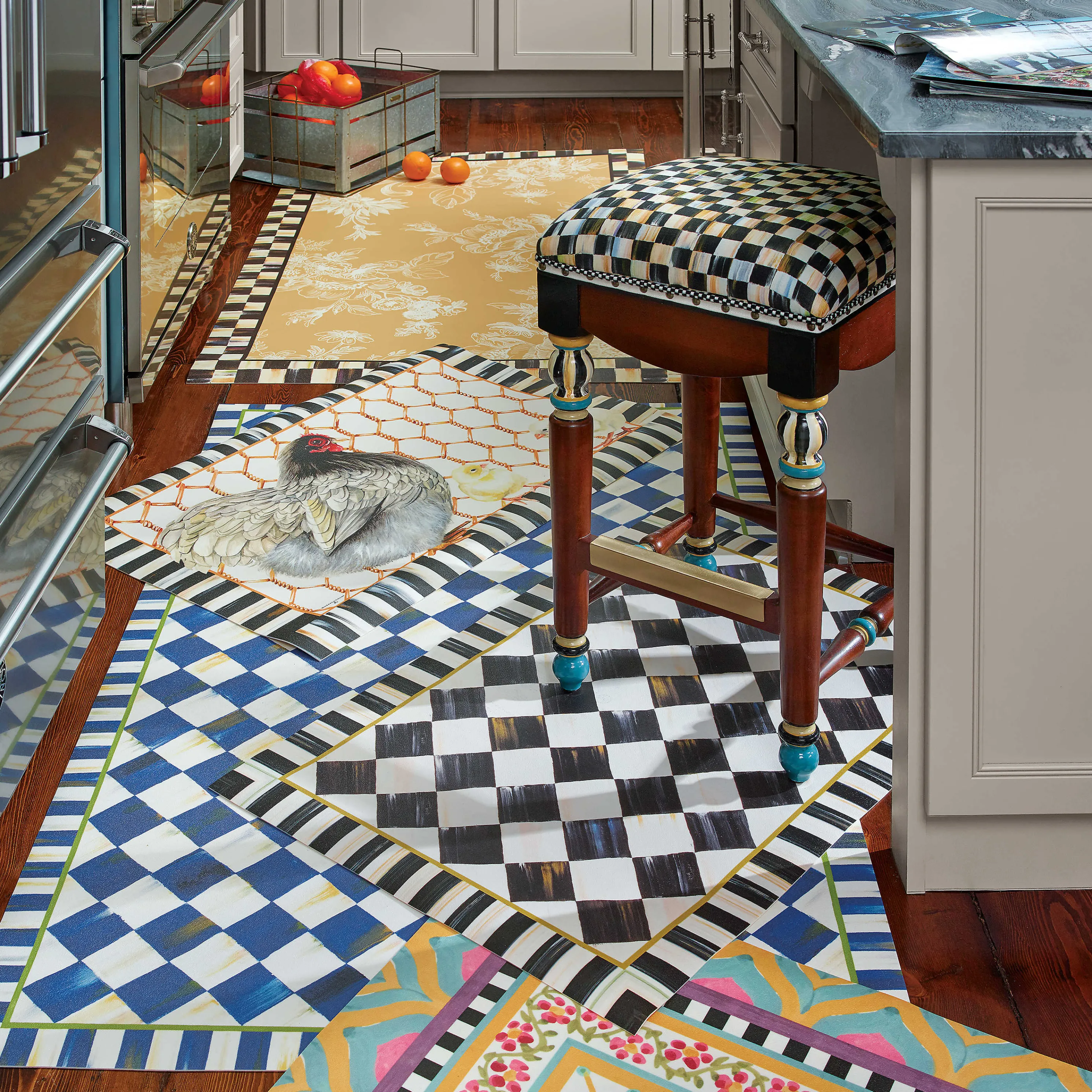 Courtly Check Floor Mat - 2'6" X 8' Runner