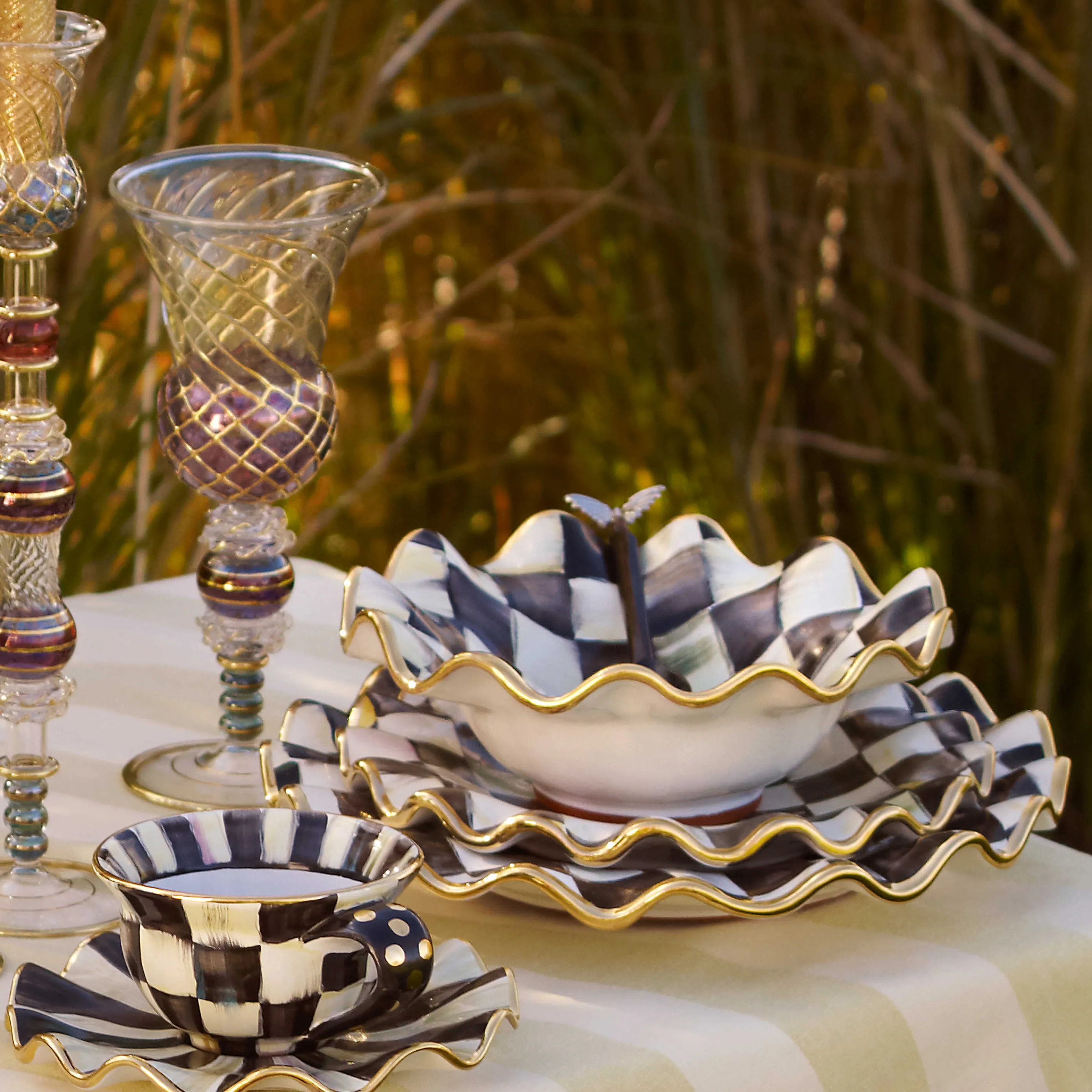 Courtly Check Fluted Breakfast Bowl