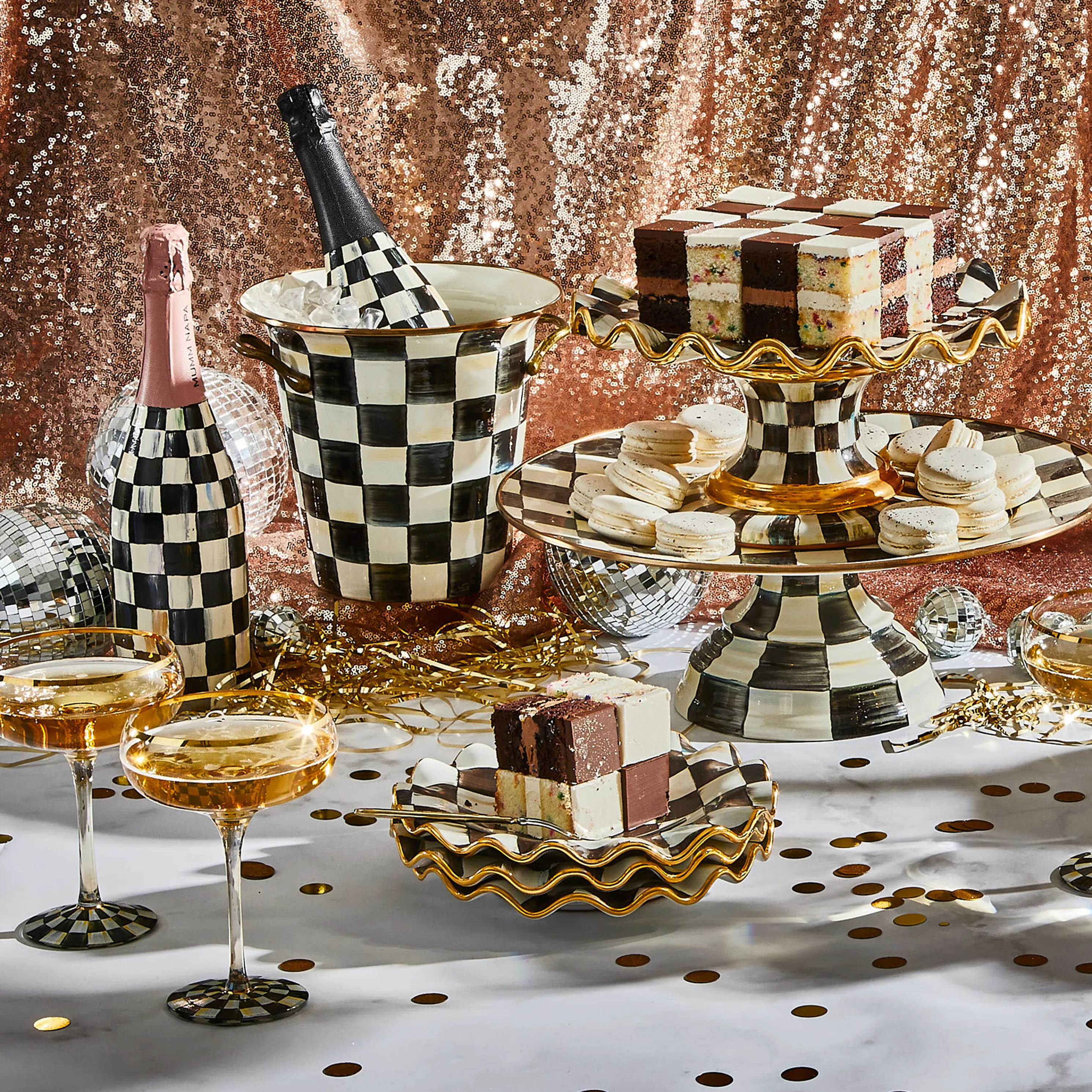 Courtly Check Fluted Dessert Plate