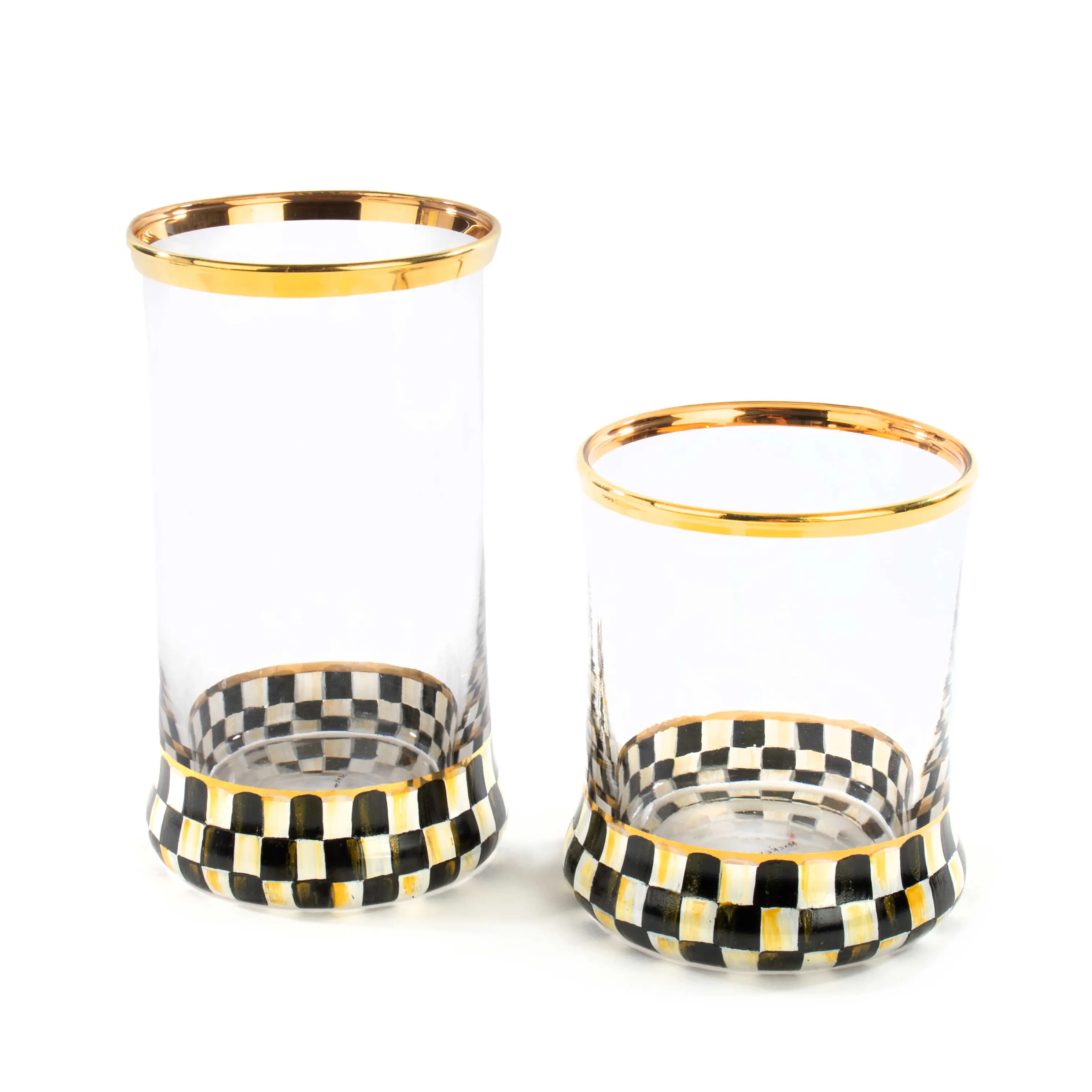 Courtly Check Highball Glass