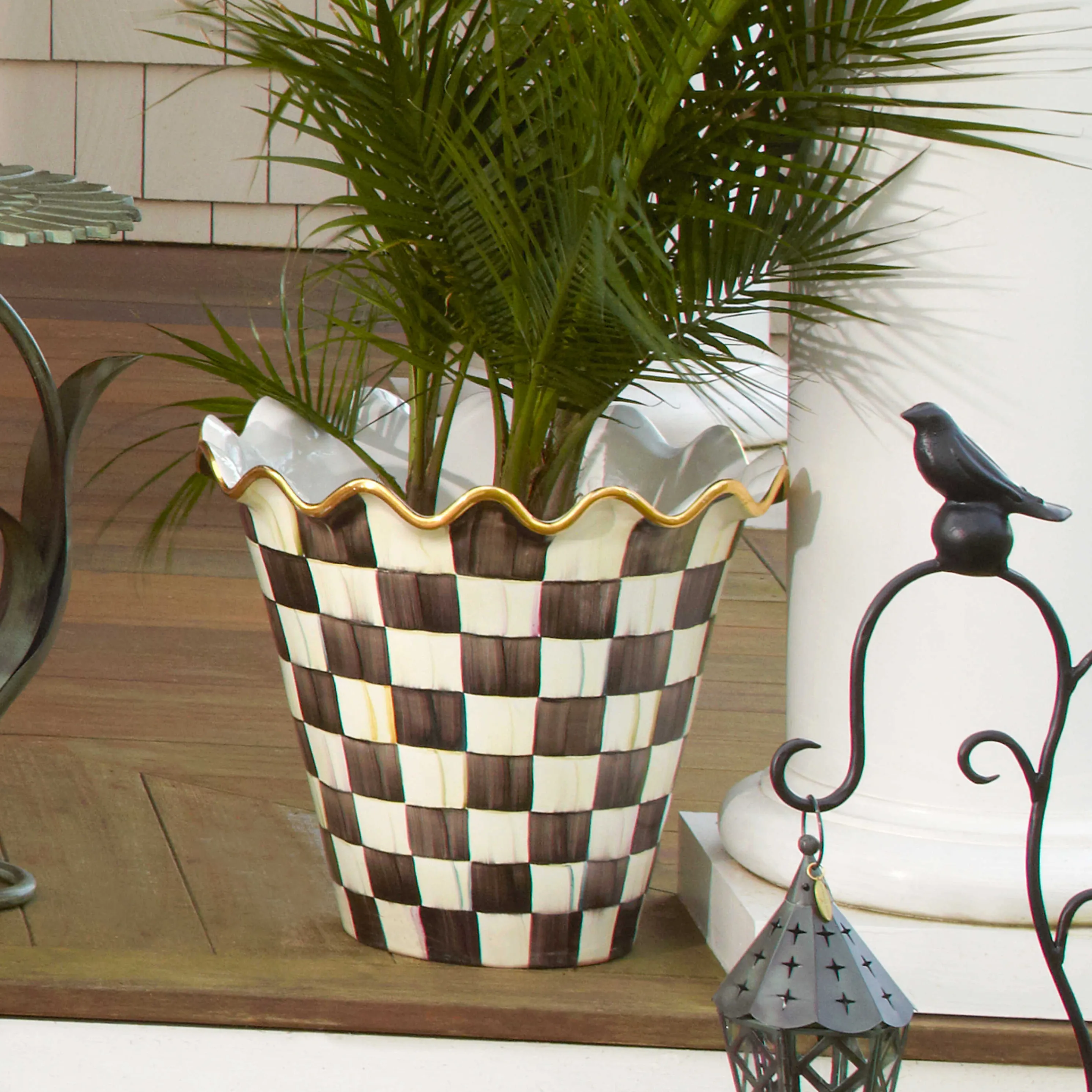 Courtly Check Jumbo Garden Pot