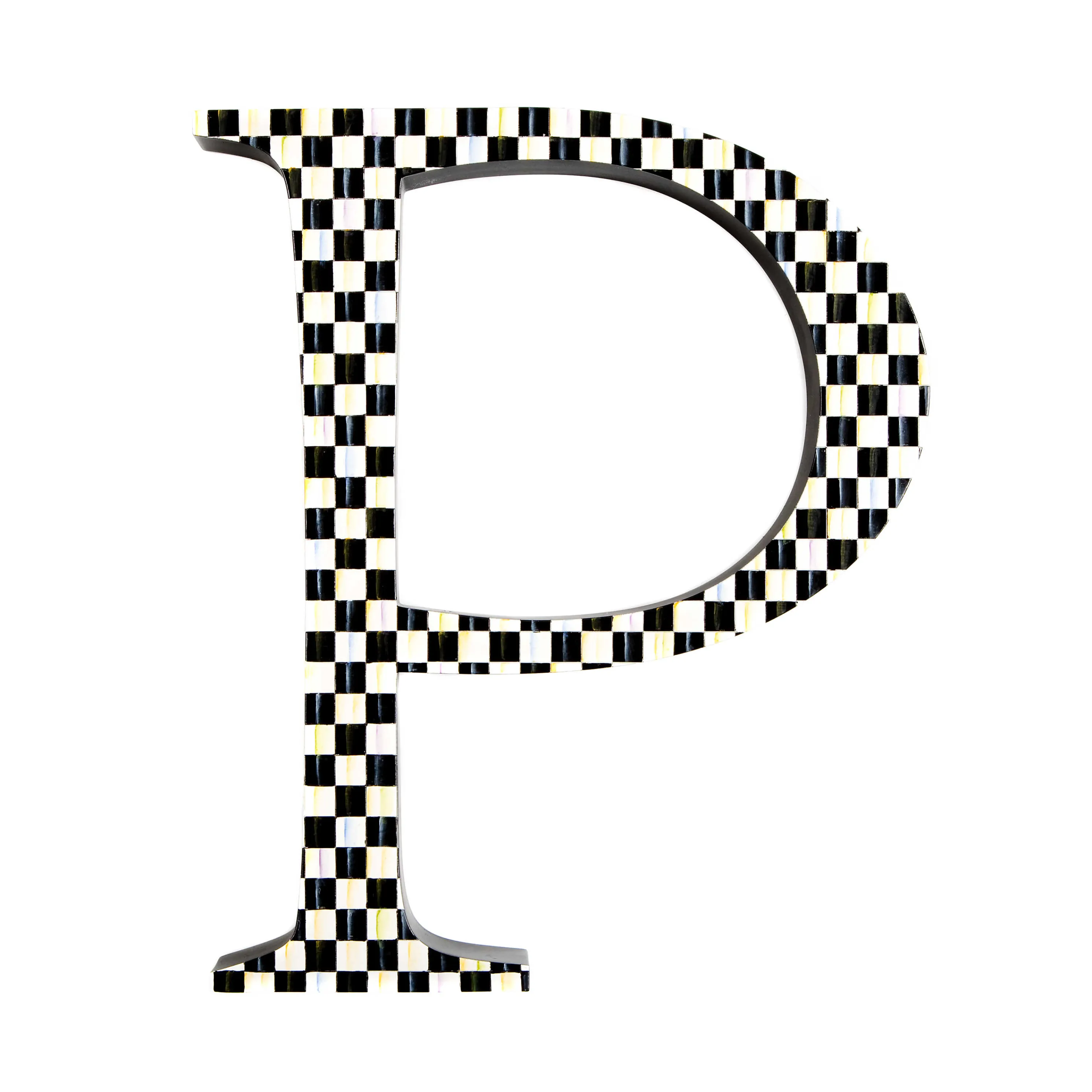 Courtly Check Letter - P