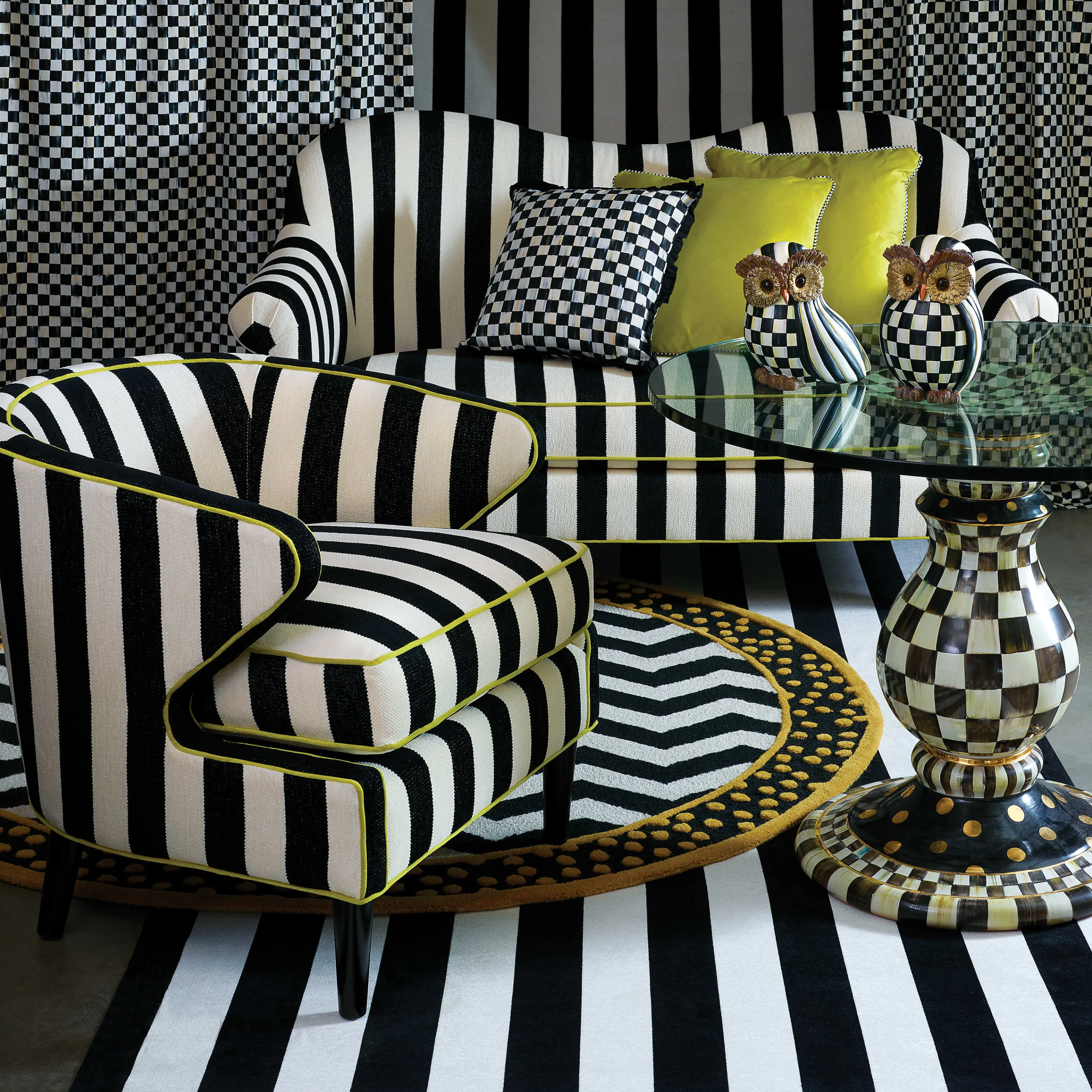 Courtly Check Pedestal Table Base