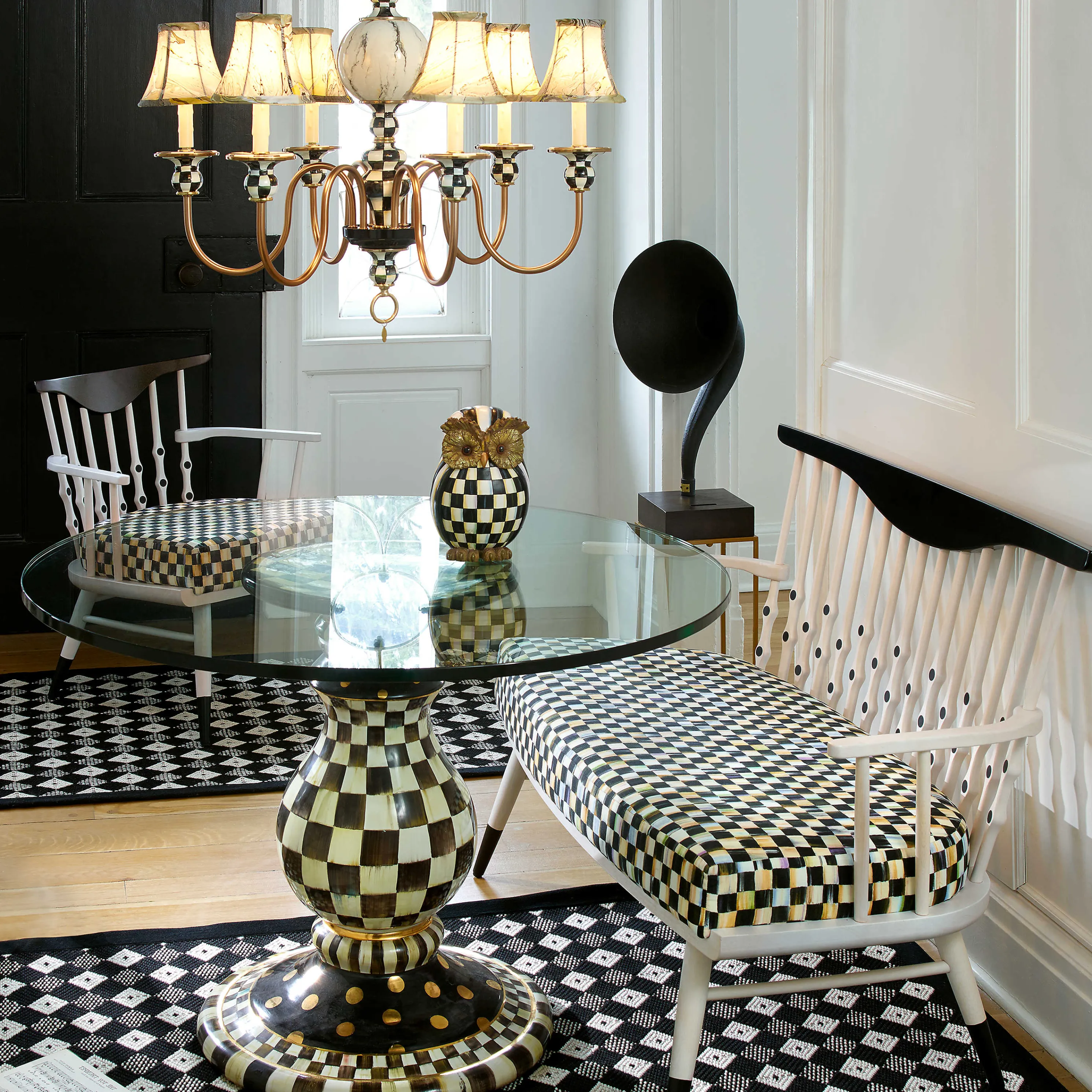 Courtly Check Pedestal Table Base