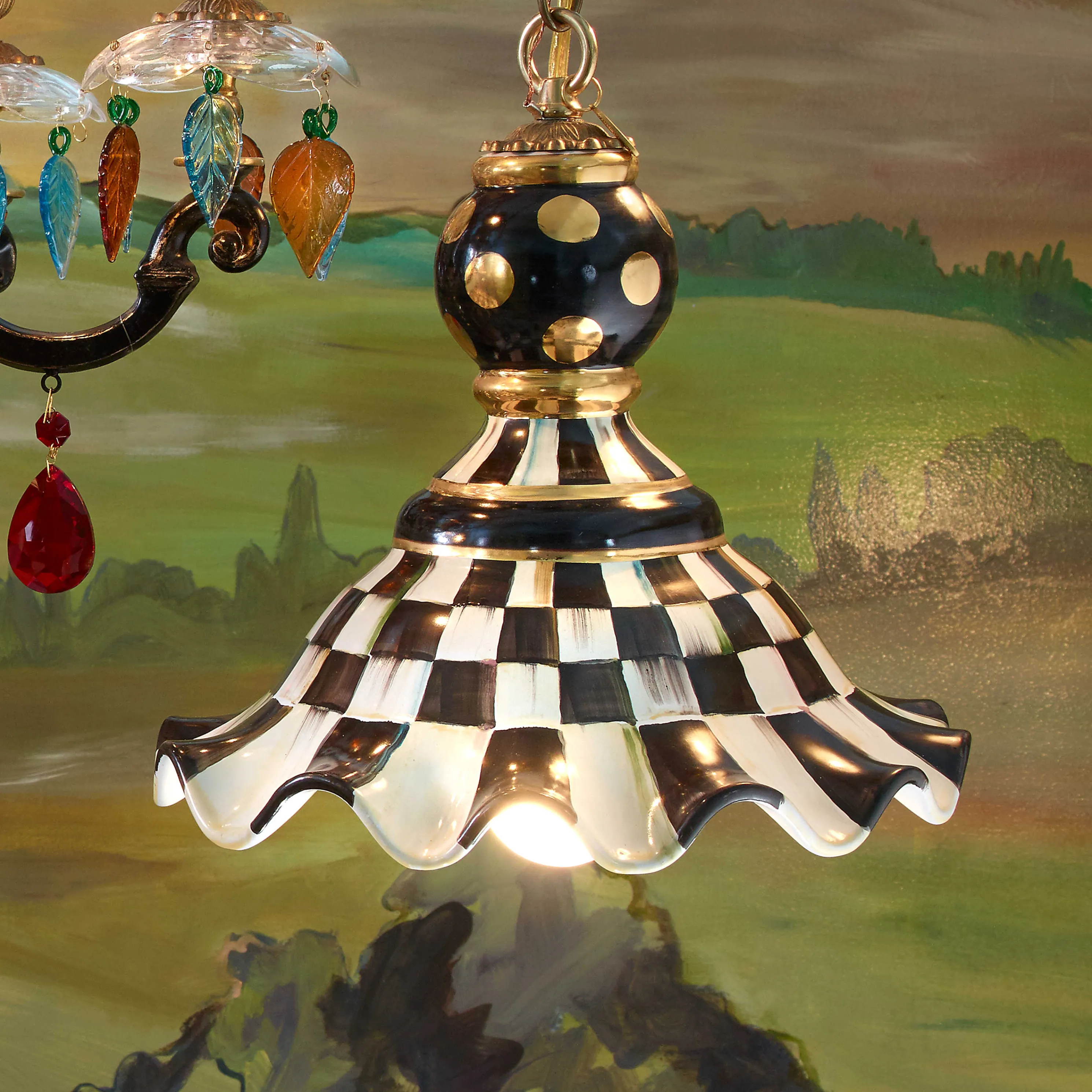 Courtly Check Pendant Lamp - Medium