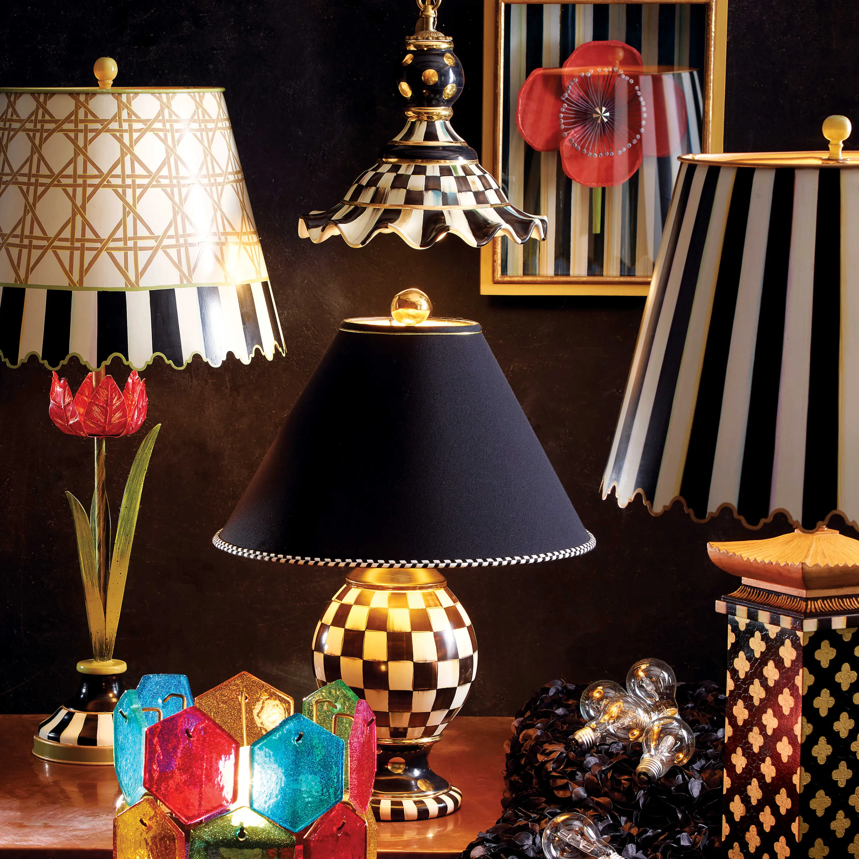 Courtly Check Pendant Lamp - Medium