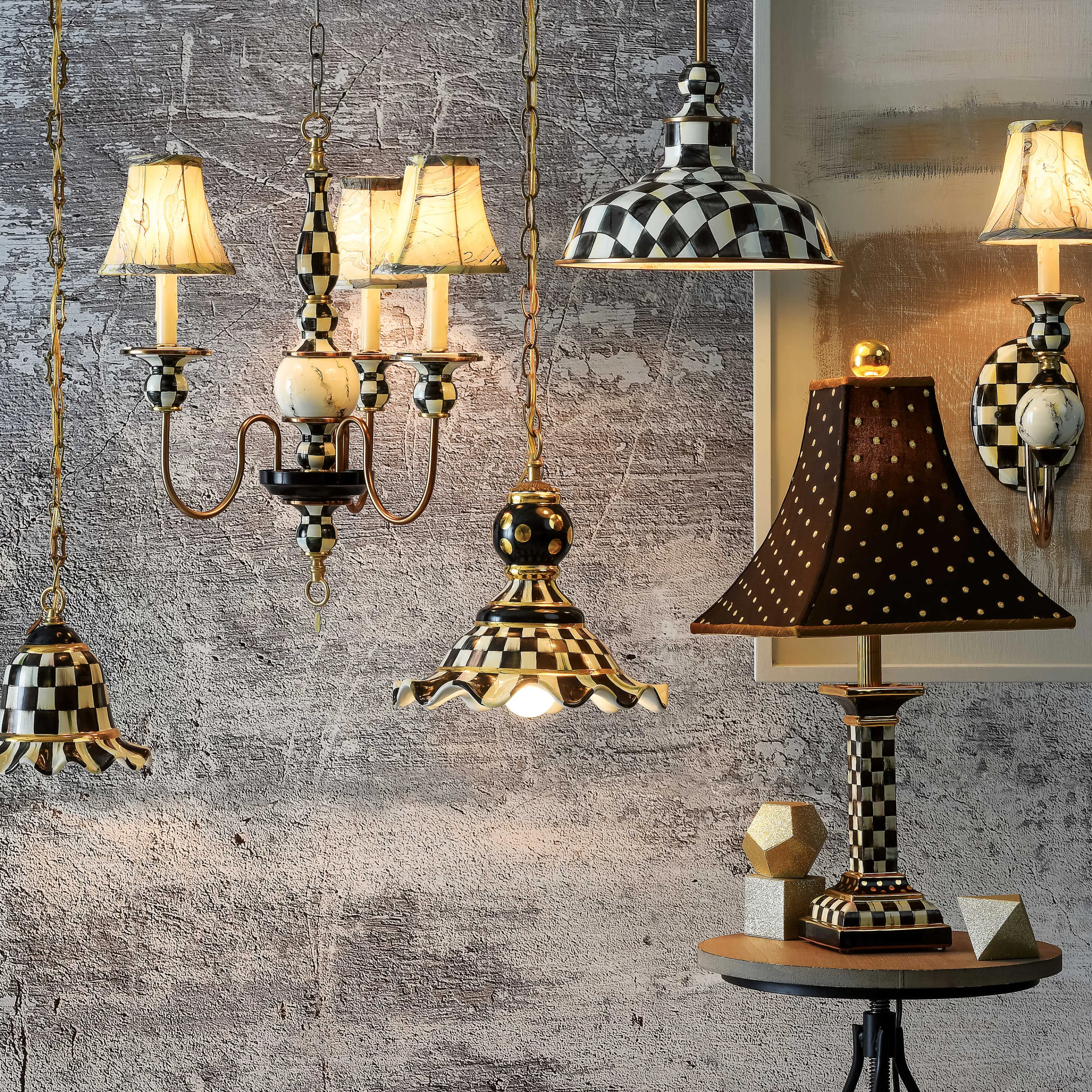 Courtly Check Pendant Lamp - Small