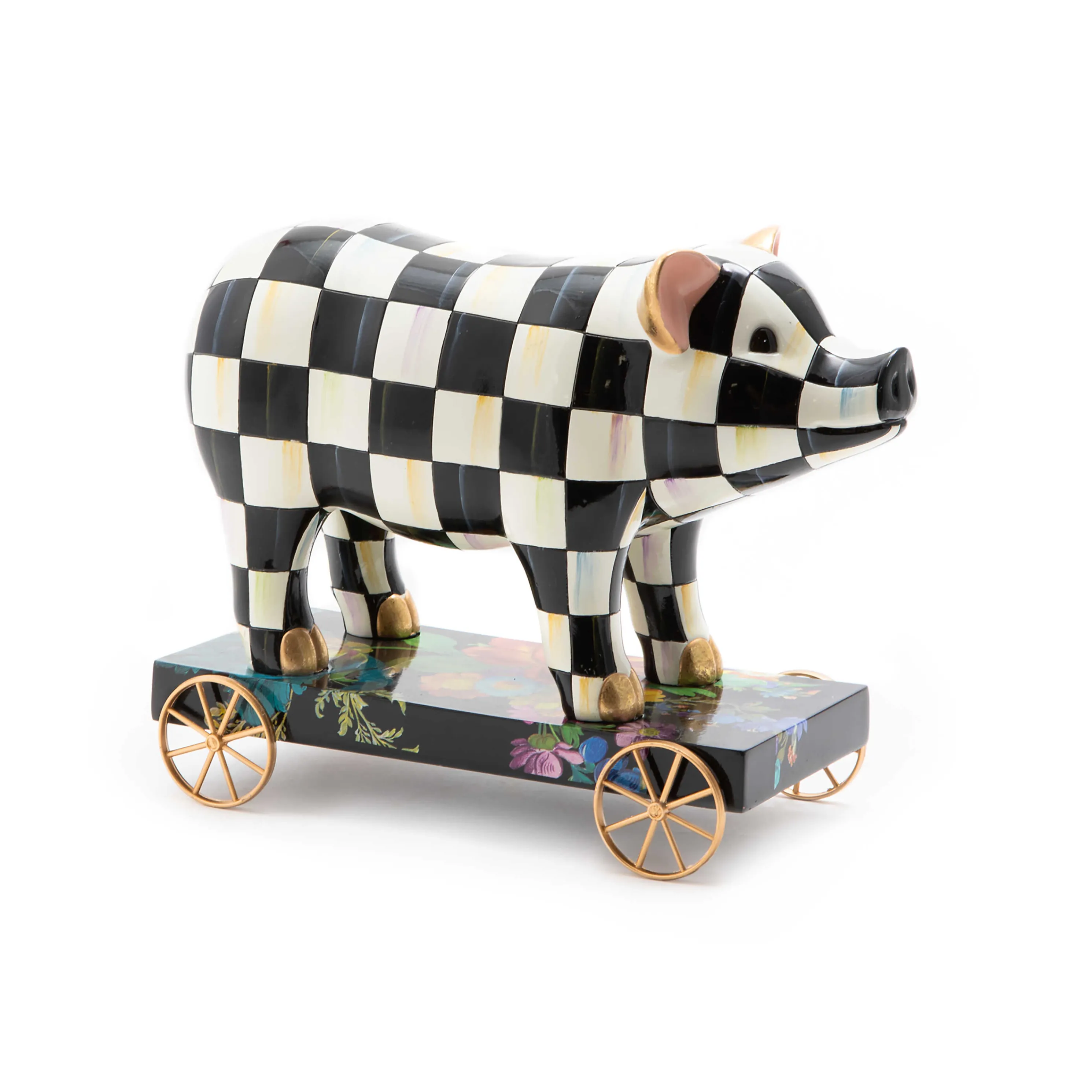 Courtly Check Pig On Parade Decor